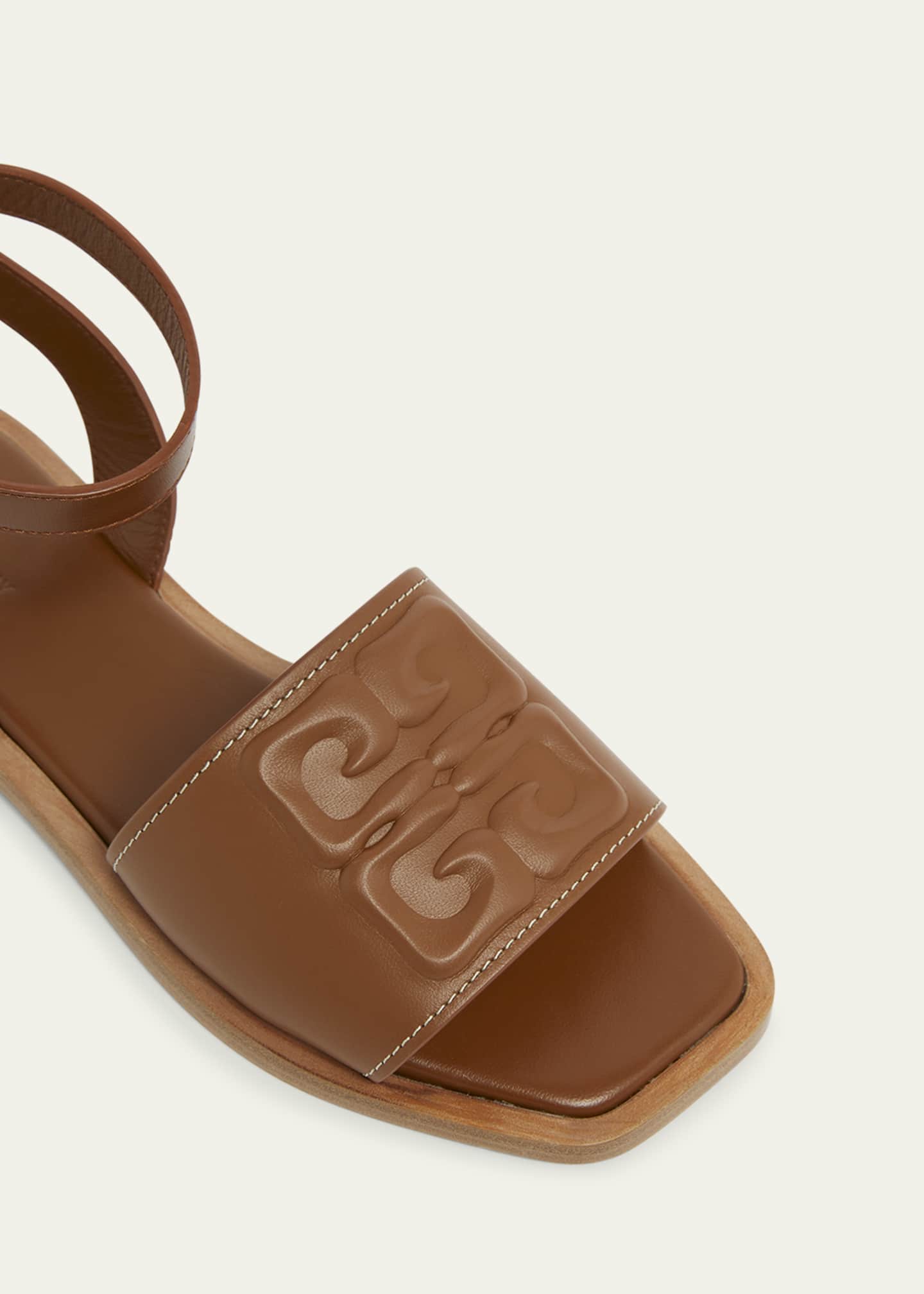 Givenchy 4G Leather Ankle Strap Sandals Bergdorf Goodman