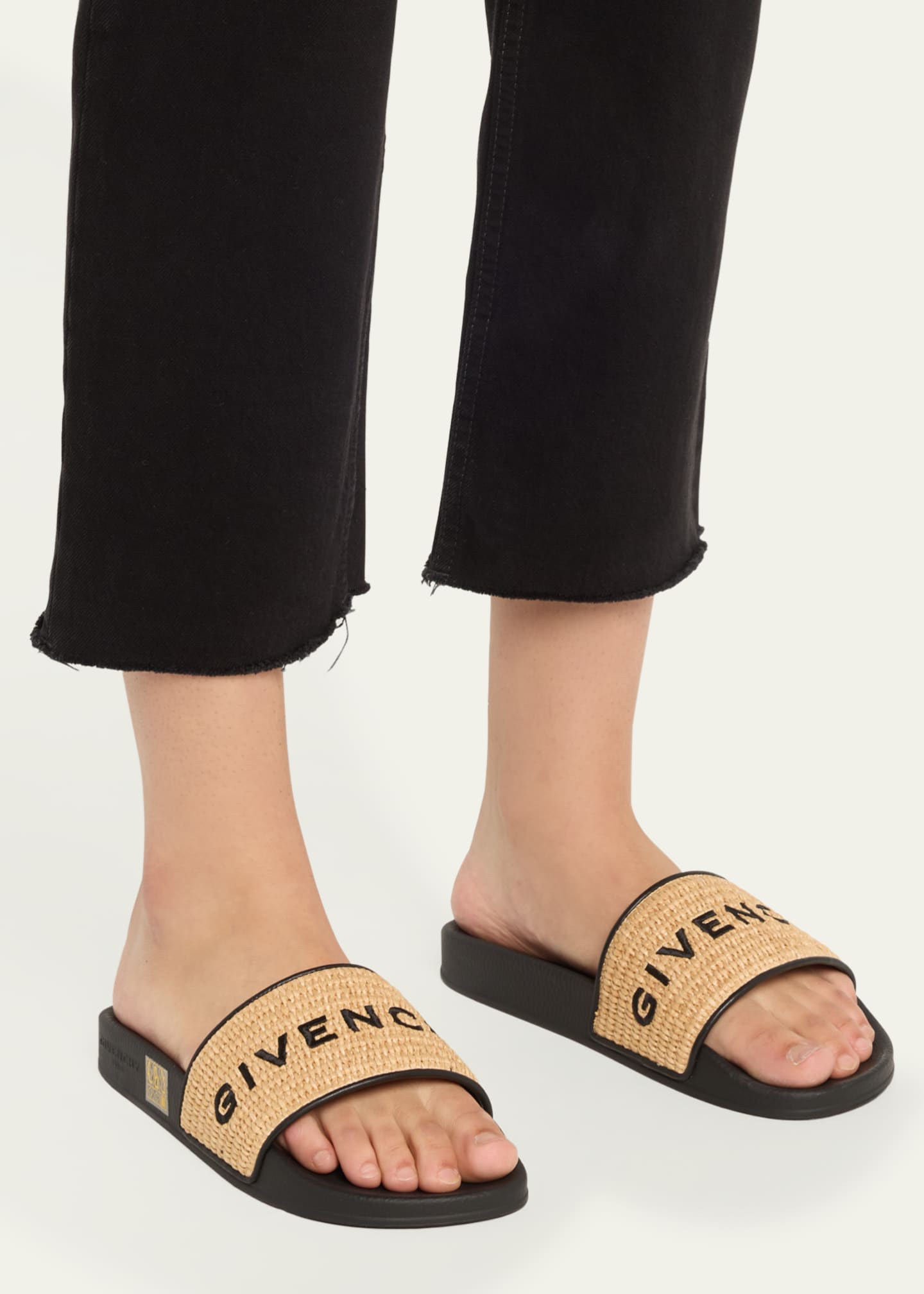 Givenchy Embroidered Logo Flat Resort Sandals Image 2 of 5