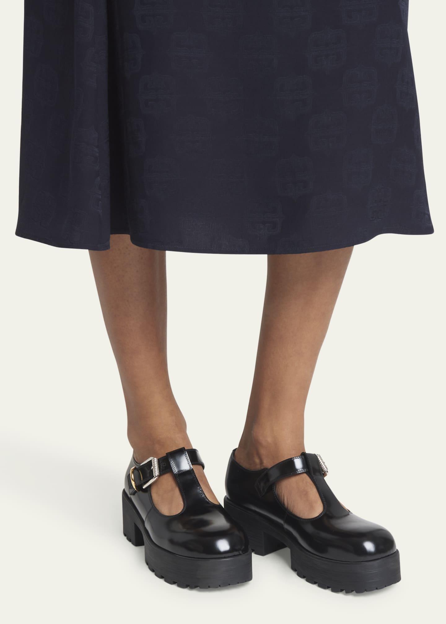 Givenchy Voyou Baby Leather Mary Jane Loafers Image 2 of 5