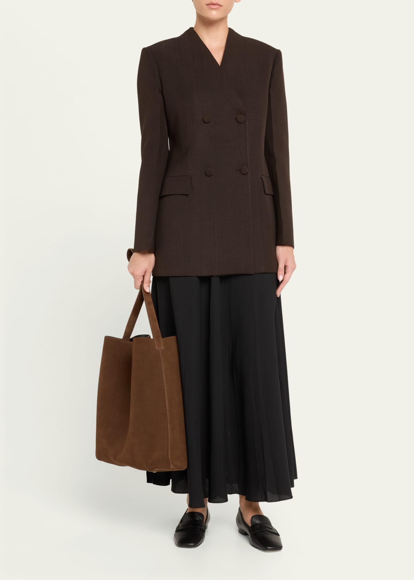 Aesther Ekme Sac Calfskin Suede Shoulder Bag Image 5 of 6
