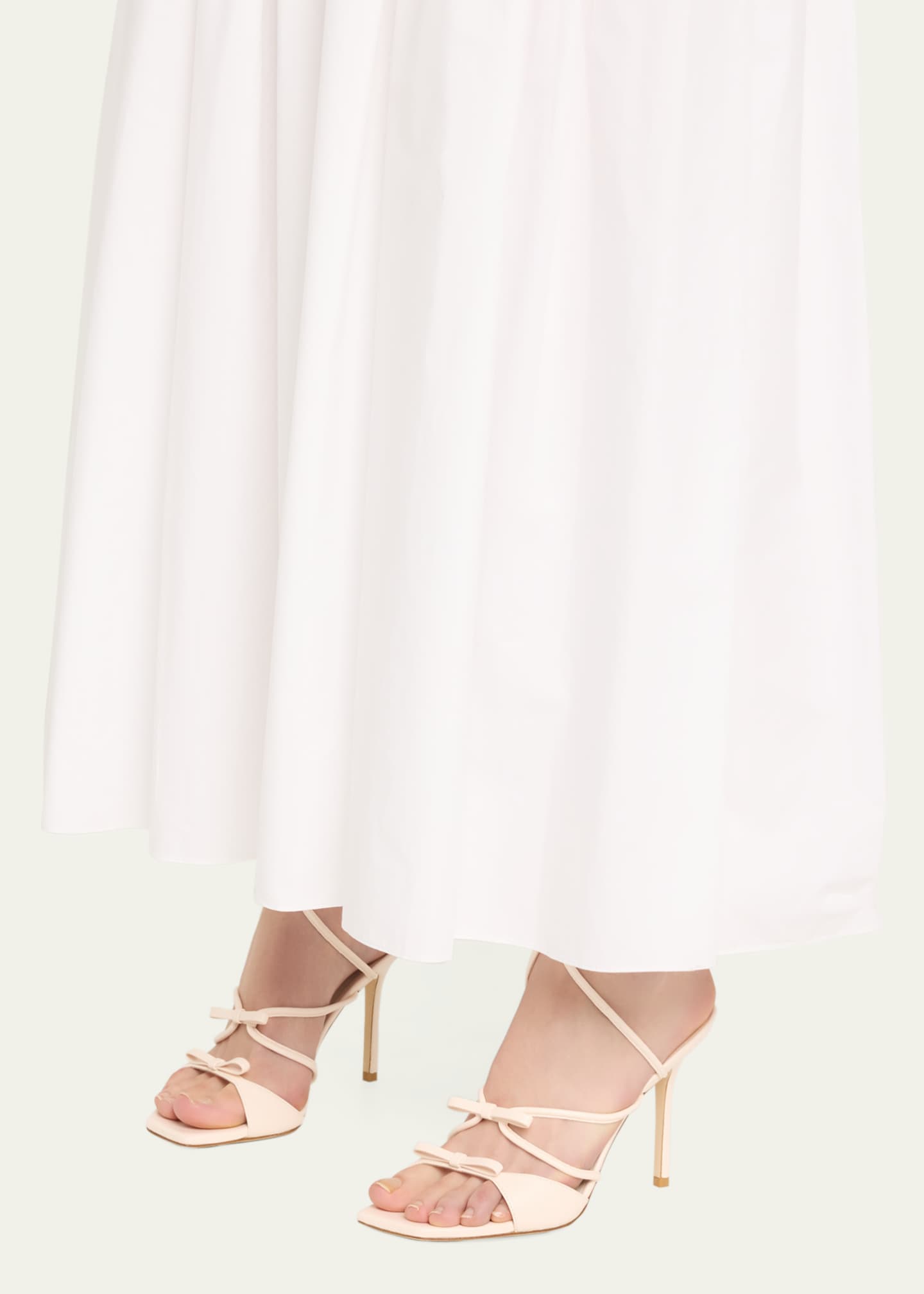 Stuart Weitzman Tully Napa Bow Caged Sandals Image 2 of 5