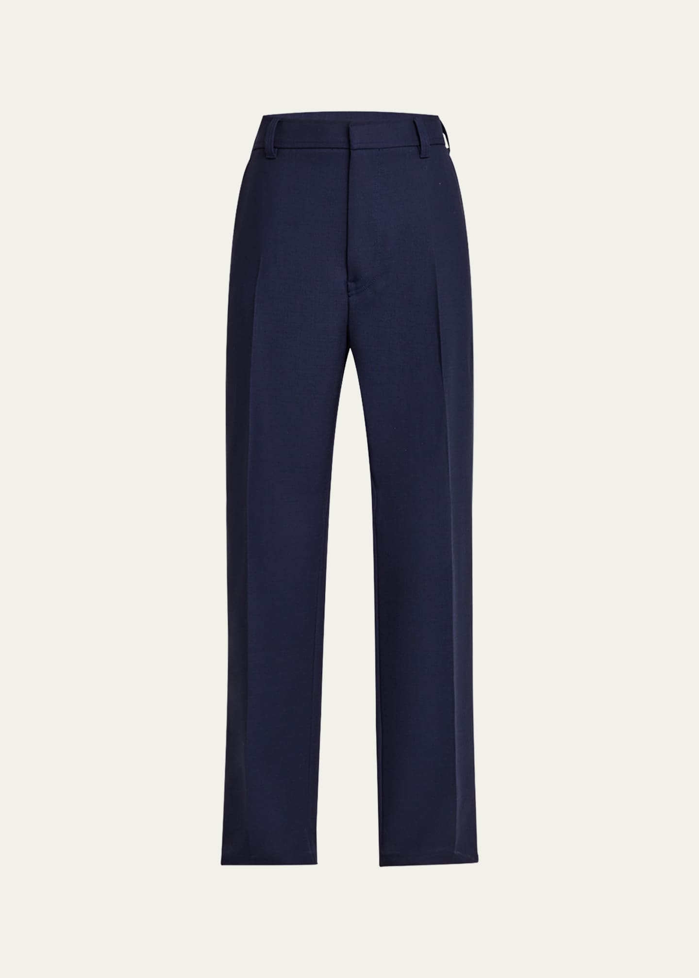 Zegna male Ink Blue Wool Pants Ink Blue 48