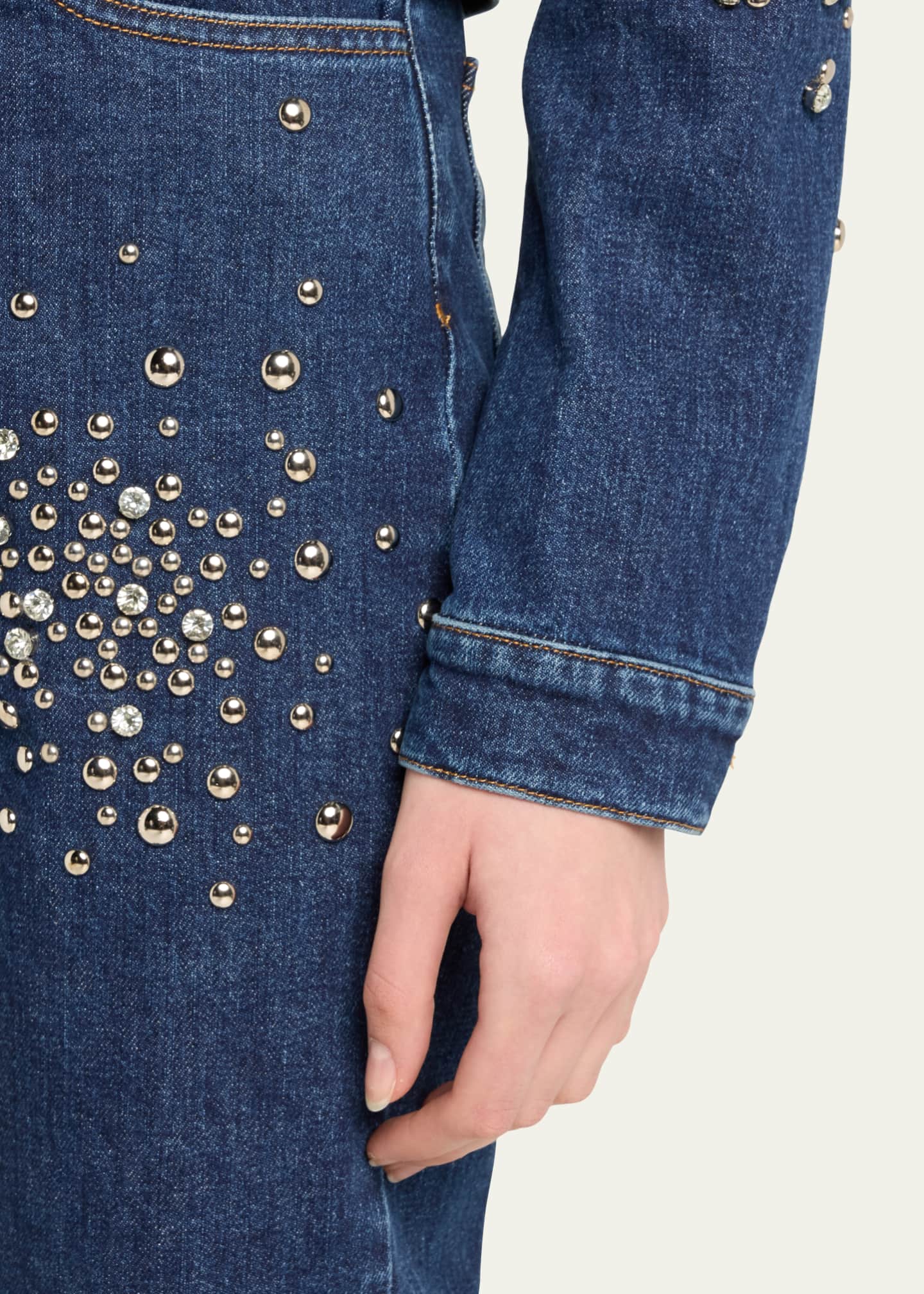 Des Phemmes Embellished Skinny Side-Slit Jeans Image 5 of 5