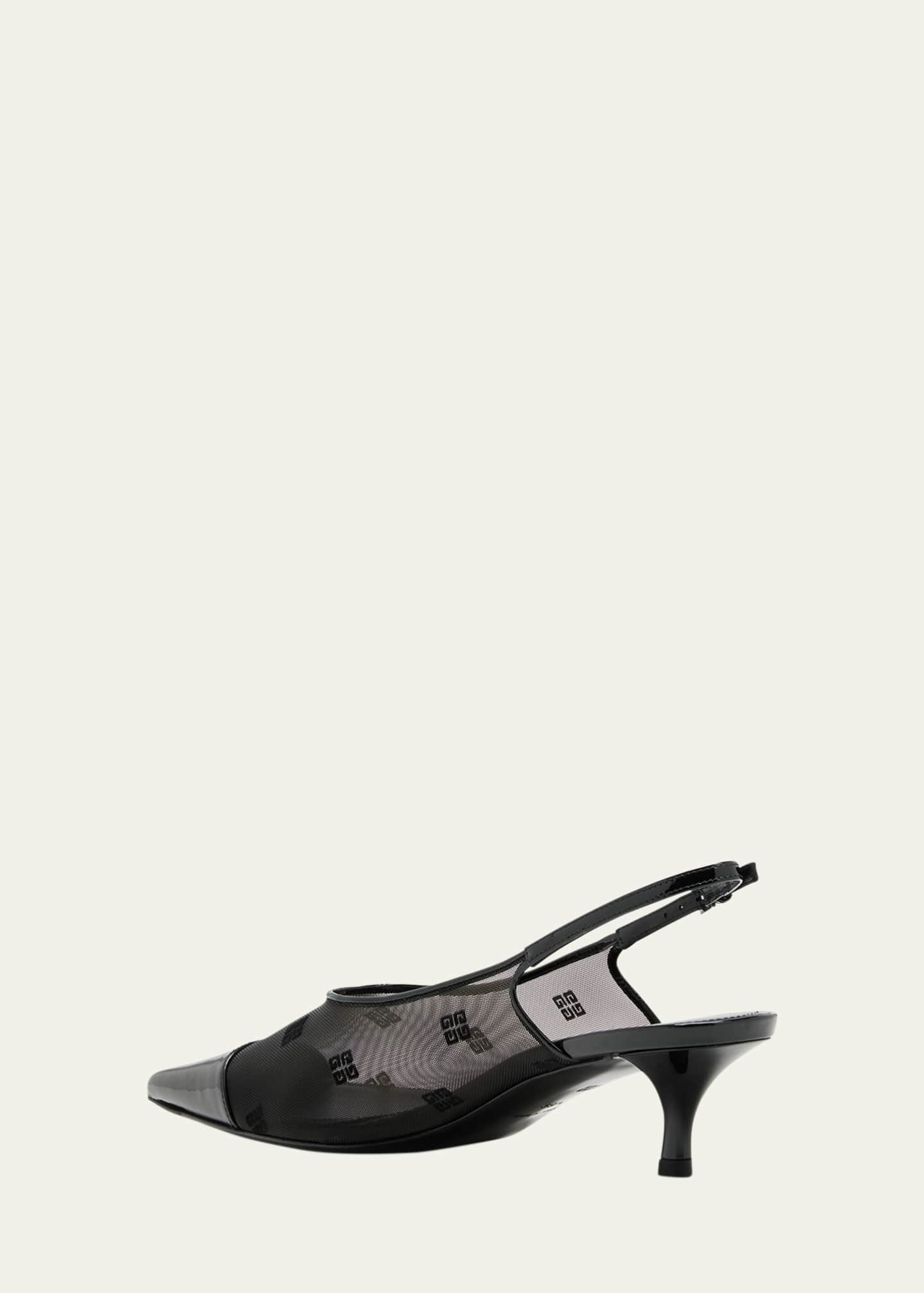 Givenchy 4G Mesh Patent Slingback Pumps Image 4 of 5