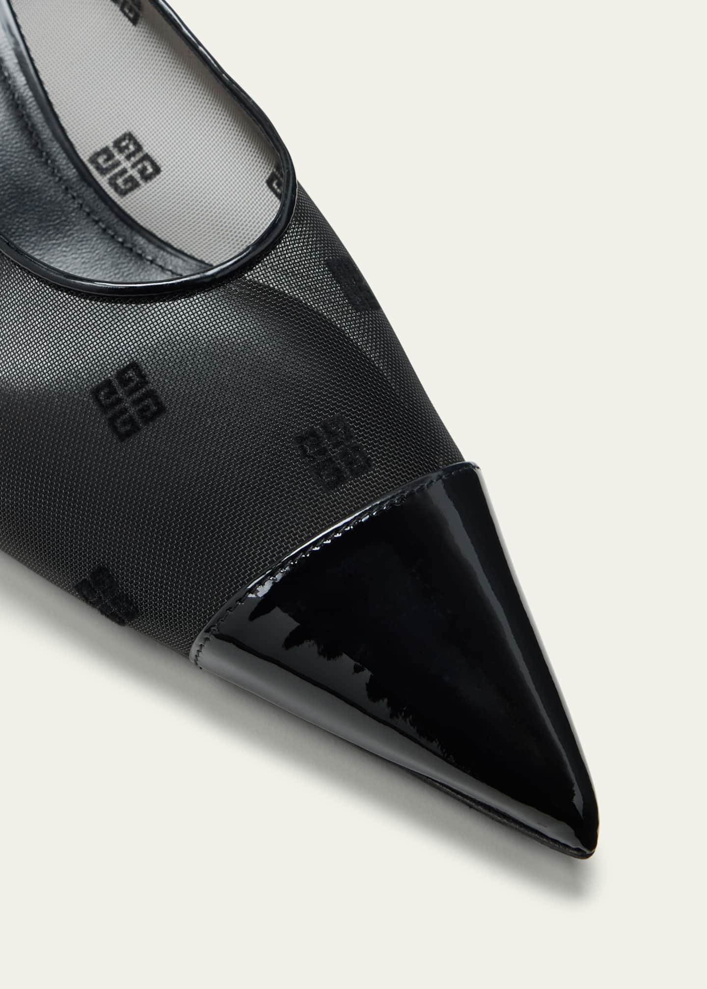 Givenchy 4G Mesh Patent Slingback Pumps Image 5 of 5