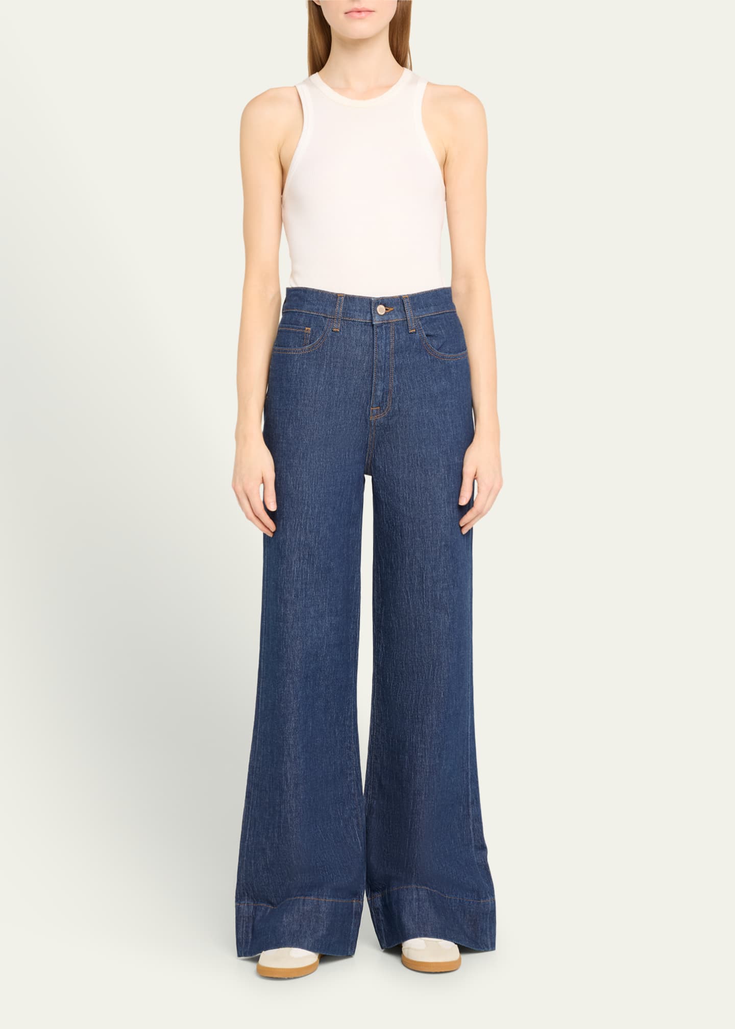 Triarchy Ms. Onassis V-High Rise Wide-Leg Jeans Image 2 of 5