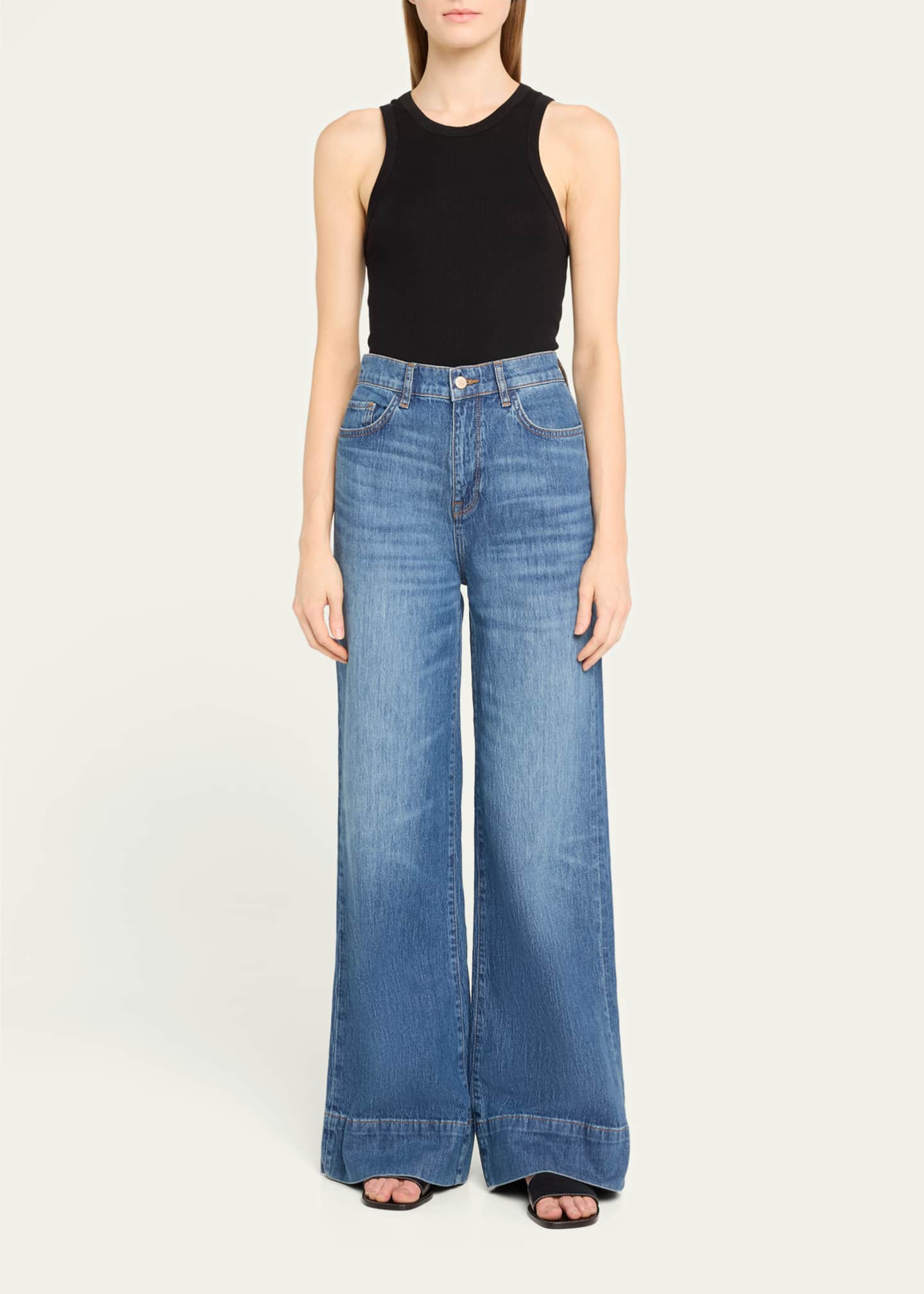 Triarchy Ms. Onassis V-High Rise Wide-Leg Jeans Image 2 of 5