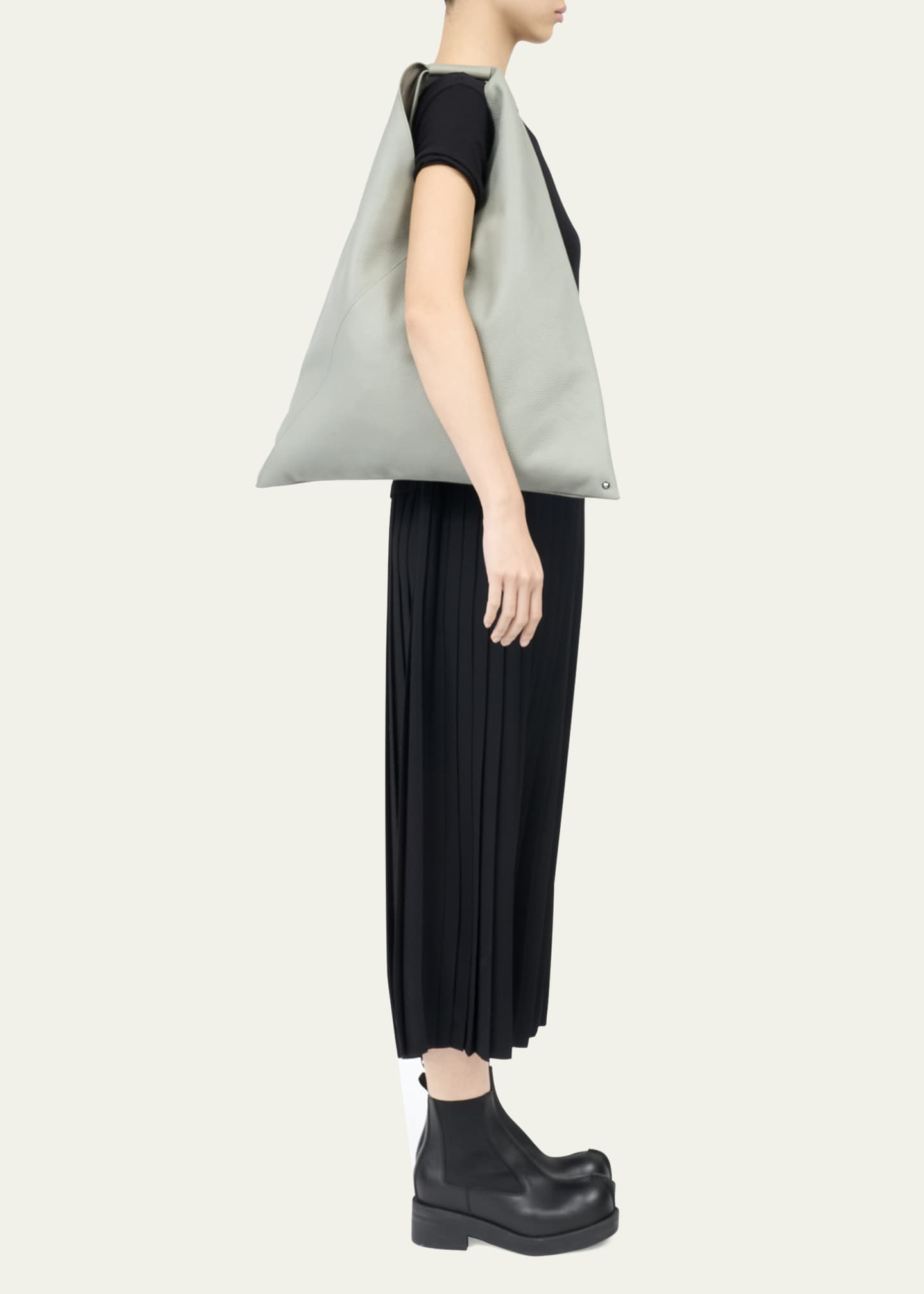 MM6 Maison Margiela Classic Japanese Leather Hobo Bag Image 5 of 6