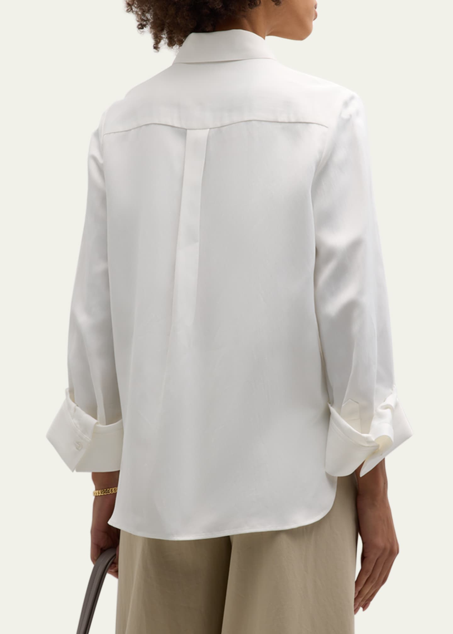 TWP Cotton Button-Front Boyfriend Shirt Image 3 of 5