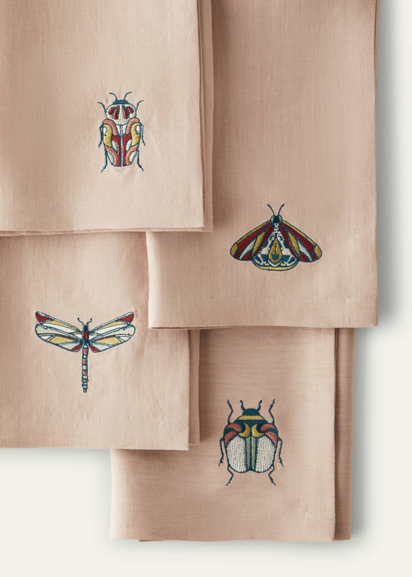 Le Reve d'Anfu Assorted Bug Motif Linen Napkins, Set of 4 Image 2 of 2