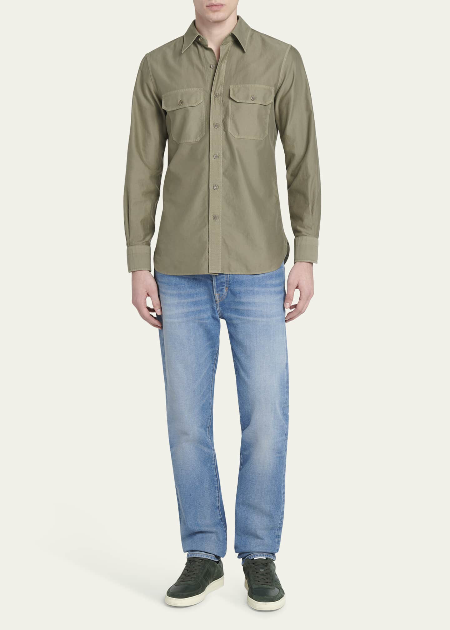 TOM FORD Men's Moleskin Casual ButtonDown Shirt Bergdorf Goodman