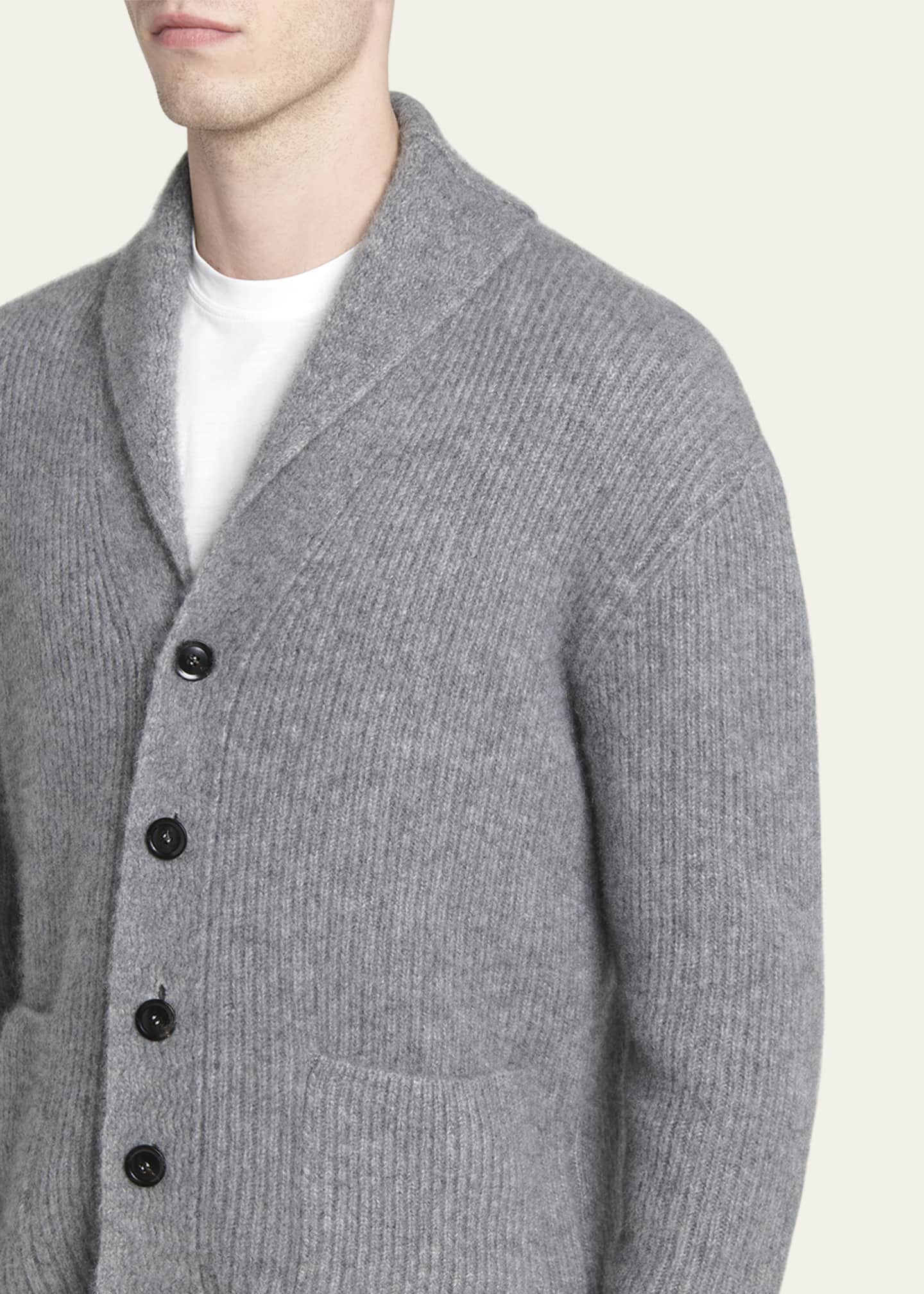 TOM FORD Men's Brushed Cashmere Shawl Cardigan Image 5 of 5