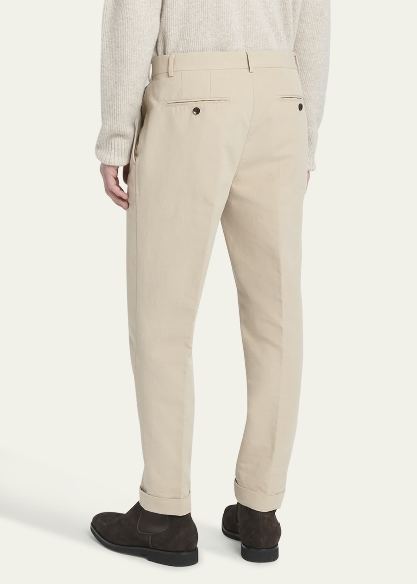 TOM FORD Men's Double Cotton Satin Semi Sartorial Pants - Bergdorf Goodman