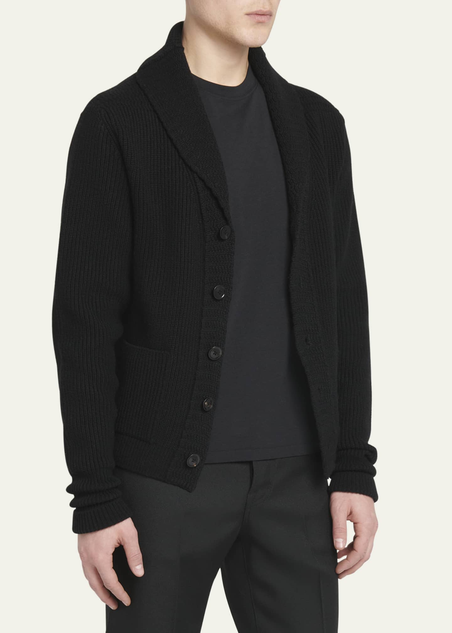 TOM FORD Men's Wool Knit Cardigan Sweater Image 4 of 5