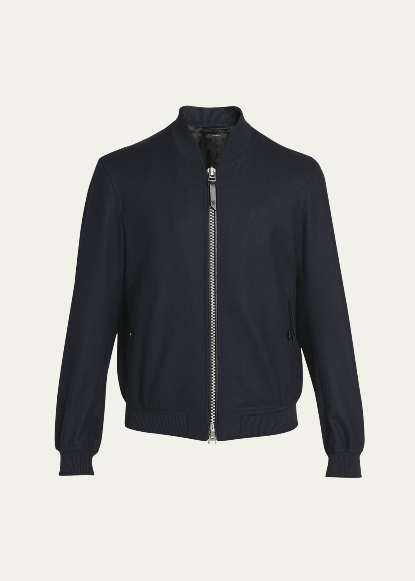 TOM FORD Men's Wool Felted Full-Zip Bomber Jacket Image 1 of 5