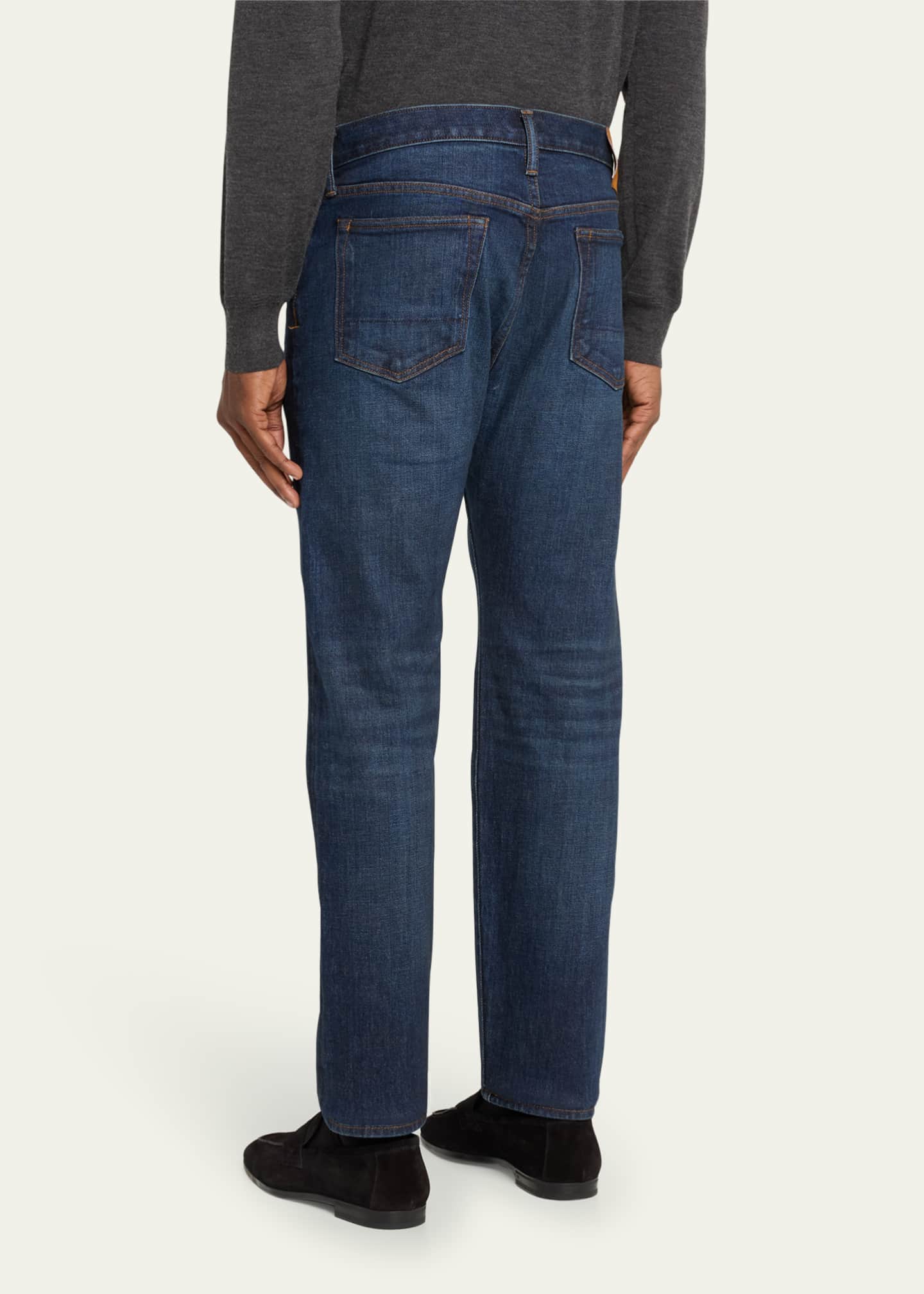 TOM FORD Men's Rinsed Selvedge Standard Fit Jeans Image 3 of 5