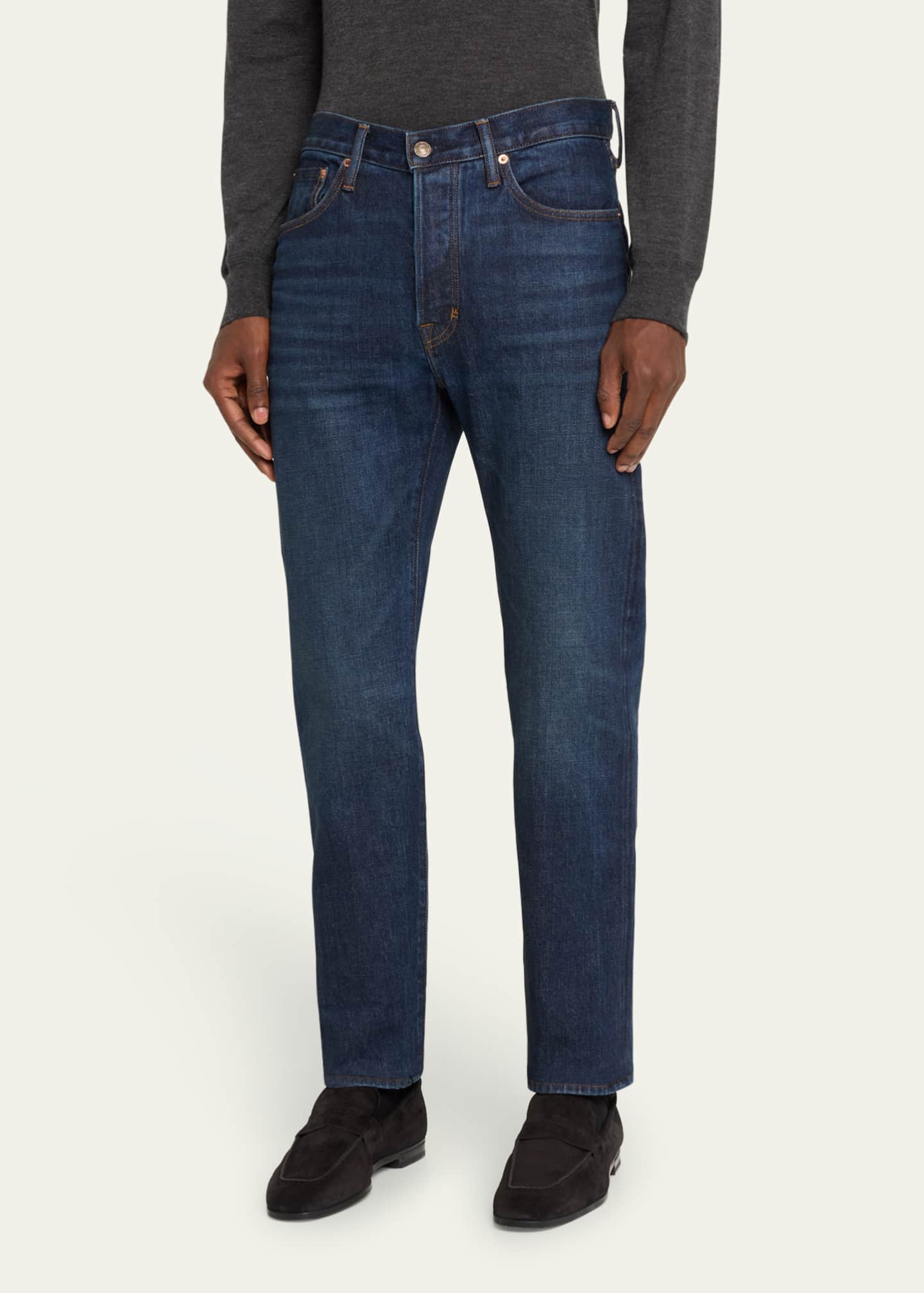 TOM FORD Men's Rinsed Selvedge Standard Fit Jeans Image 4 of 5