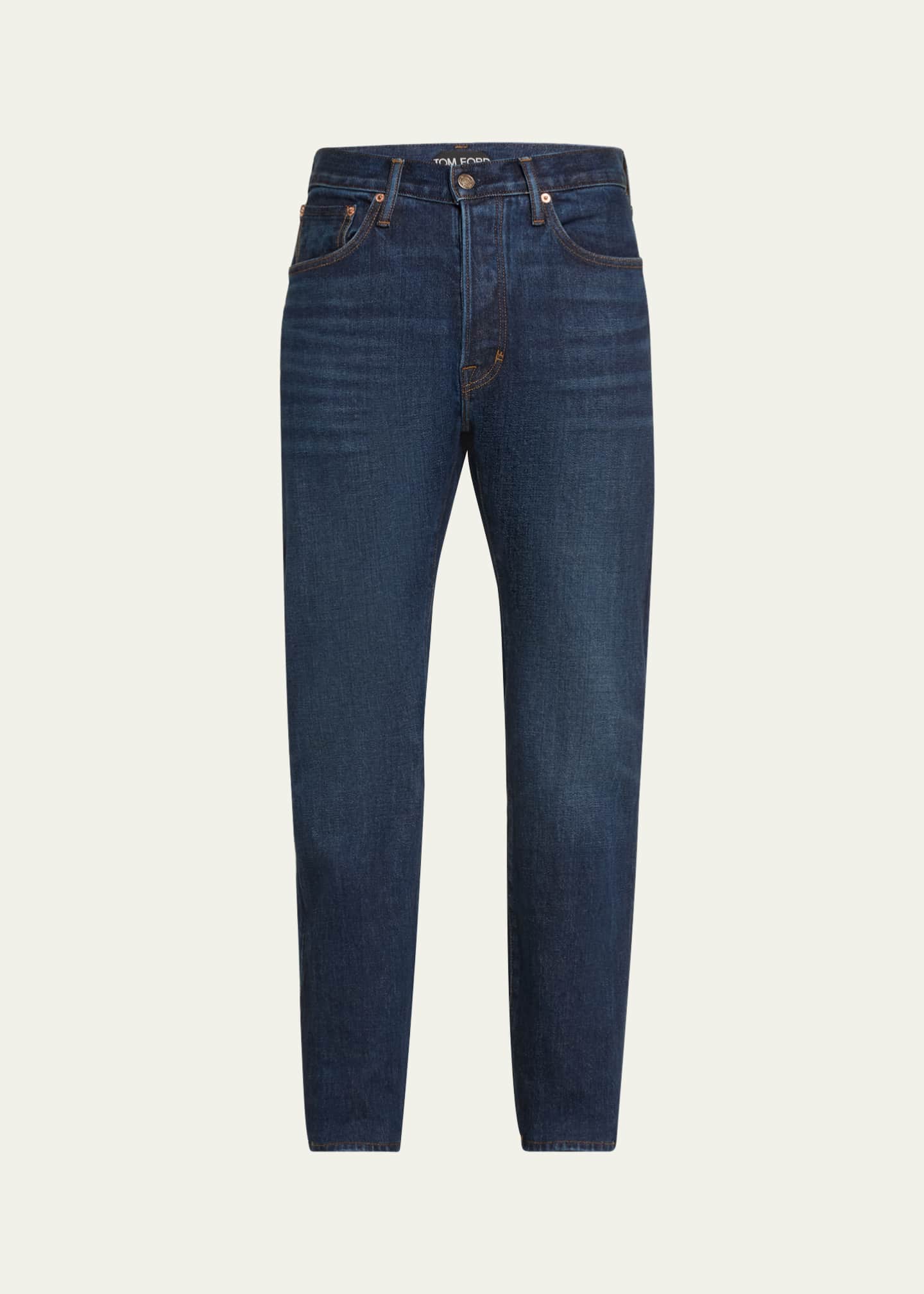 TOM FORD Men's Rinsed Selvedge Standard Fit Jeans Image 1 of 5