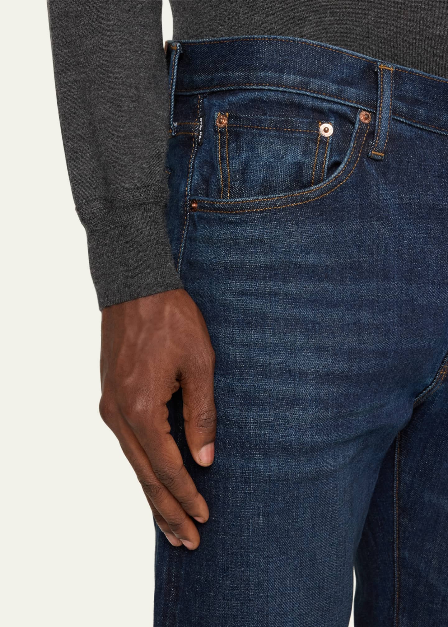 TOM FORD Men's Rinsed Selvedge Standard Fit Jeans Image 5 of 5