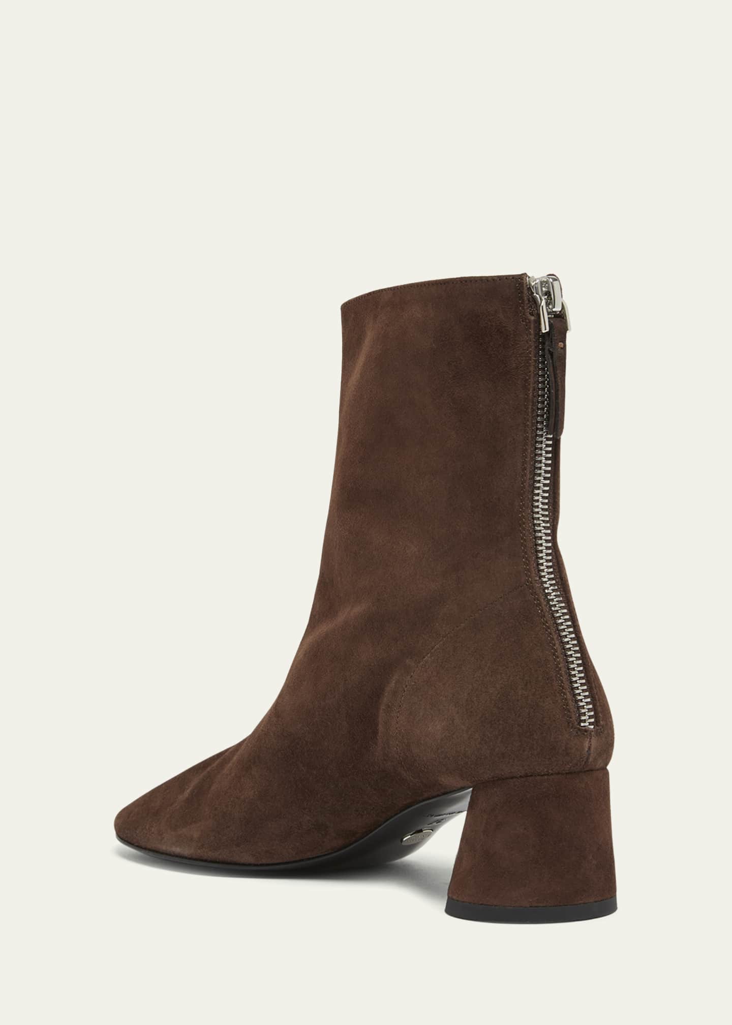 Proenza Schouler Glove Suede Block-Heel Ankle Boots Image 2 of 3