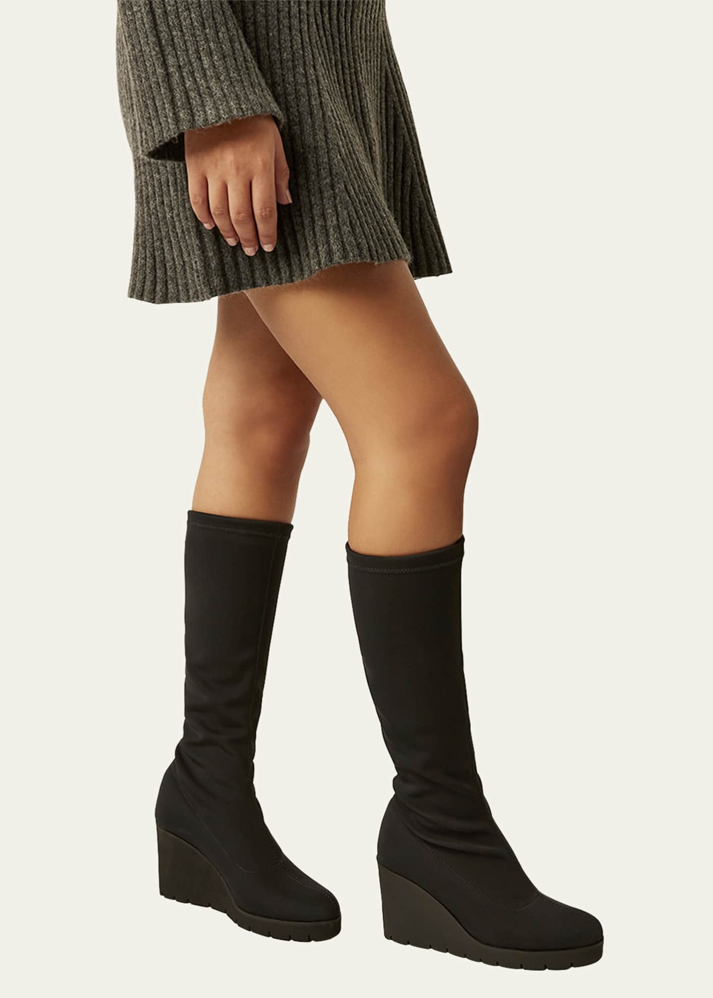 La Canadienne Getup Stretch Wedge Knee Boots Image 2 of 3