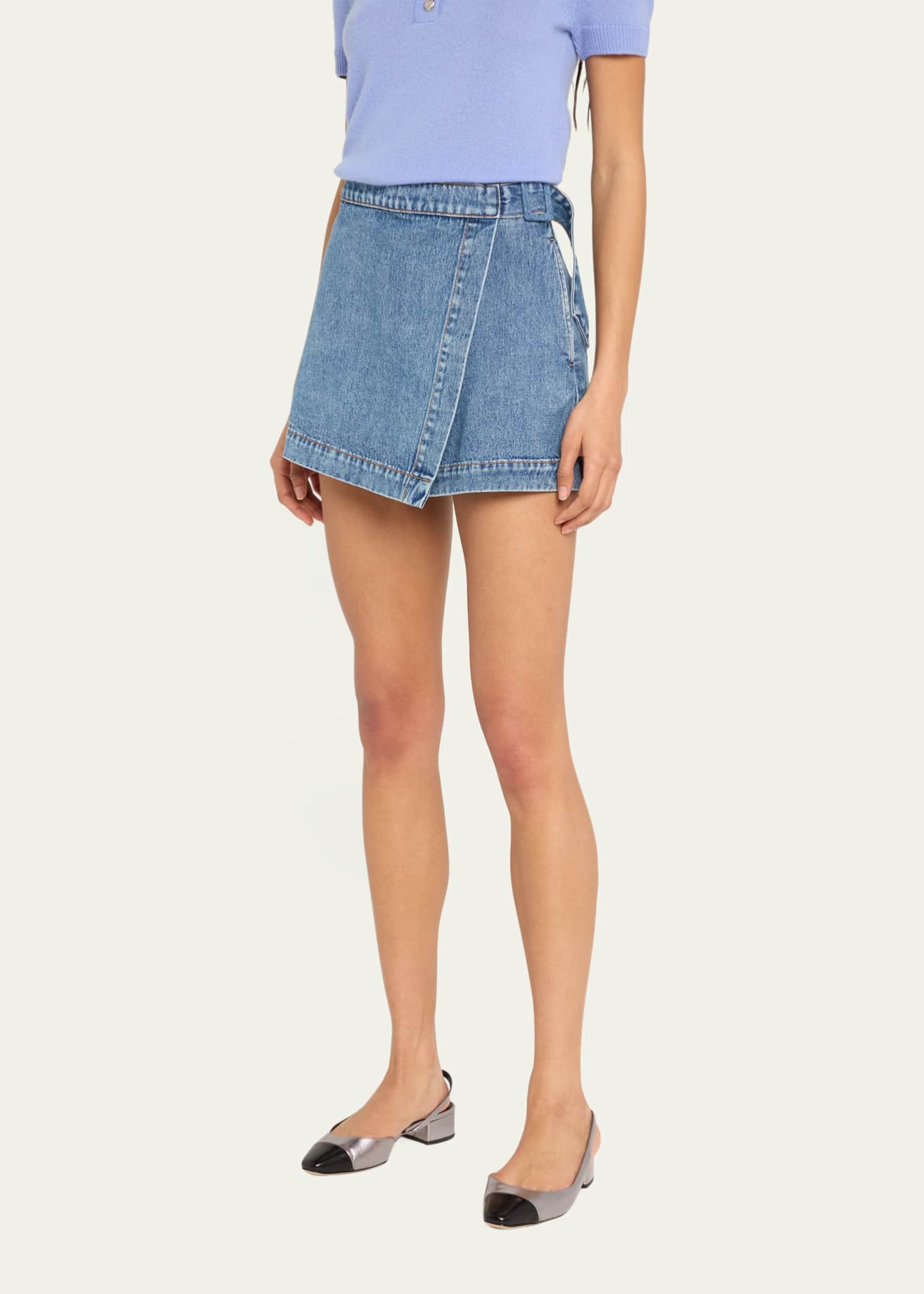 Denton high waist denim skirt veronica beard clearance