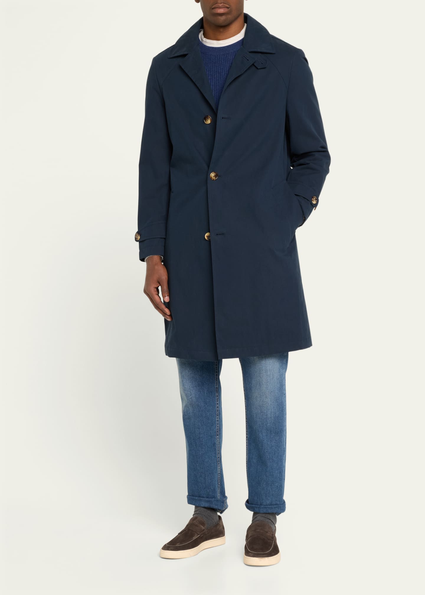Brunello Cucinelli Men's Water-Resistant Raglan Jacket Image 2 of 5