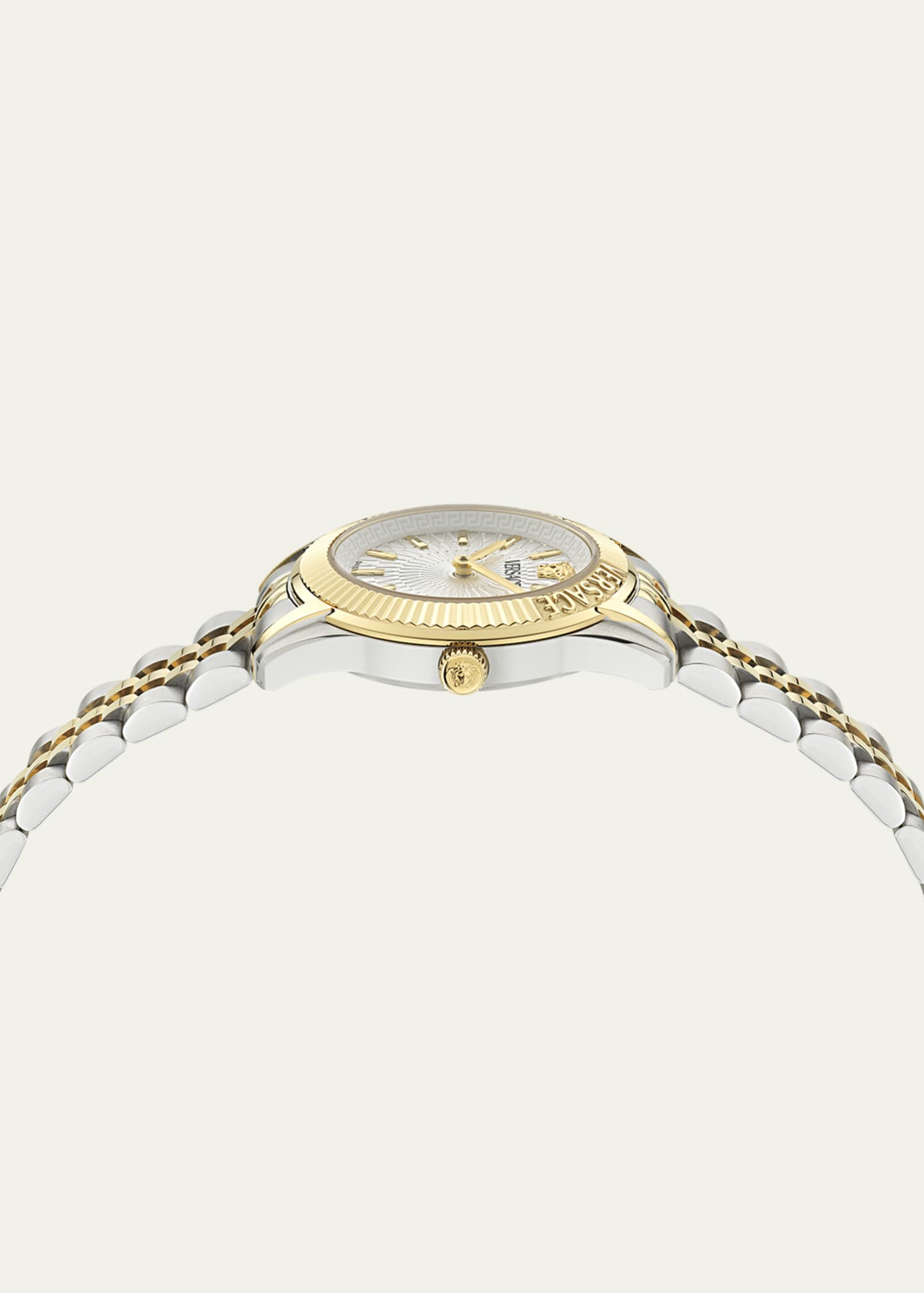Versace 30mm Greca Time Watch with Bracelet Strap, Two Tone Image 3 of 5