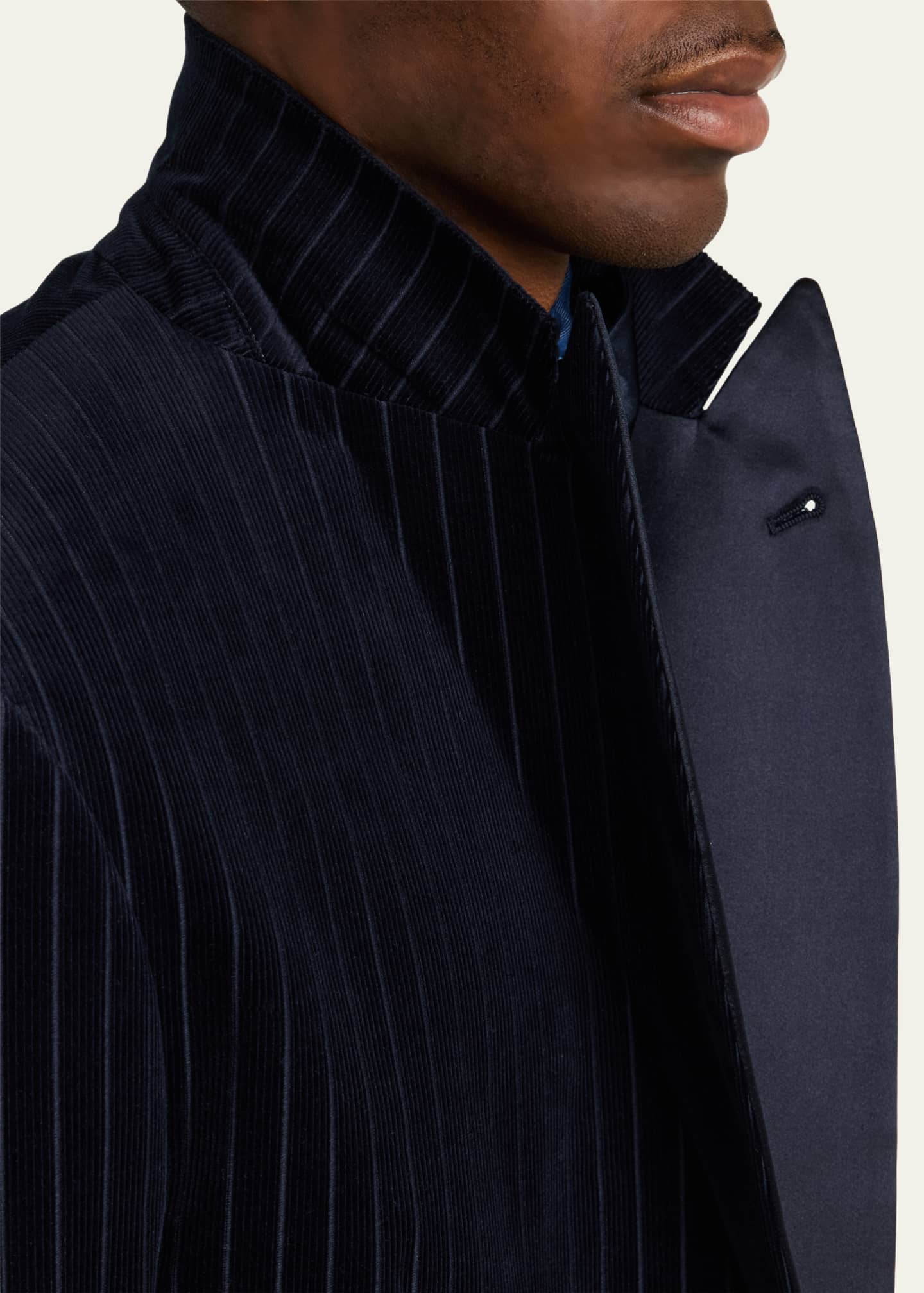 Brunello Cucinelli Men's Stamped Corduroy Tuxedo Image 7 of 8
