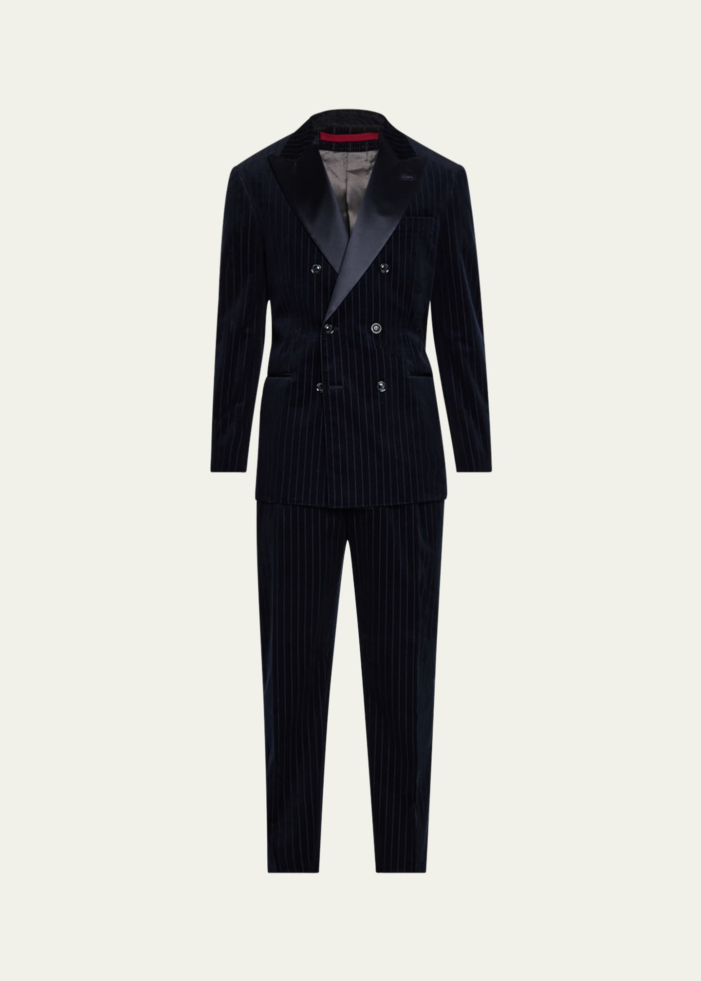 Brunello Cucinelli Men's Stamped Corduroy Tuxedo Image 1 of 8