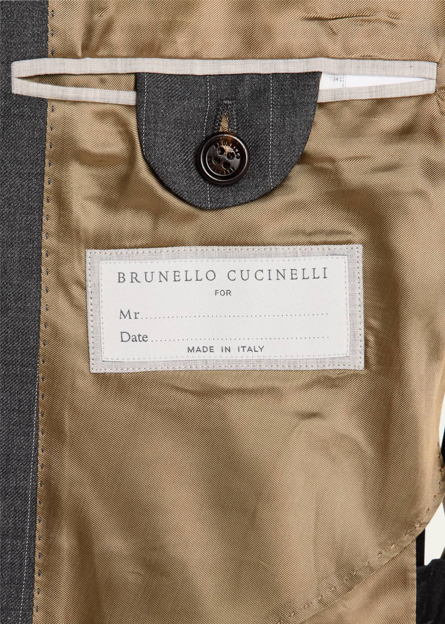 Brunello Cucinelli Men's 150s Wool Pinstripe Suit Image 7 of 8
