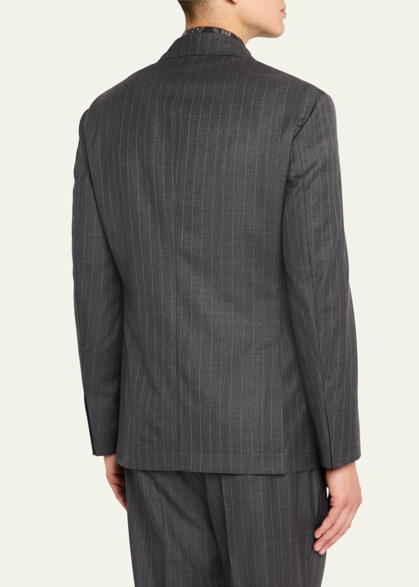 Brunello Cucinelli Men's 150s Wool Pinstripe Suit Image 5 of 8
