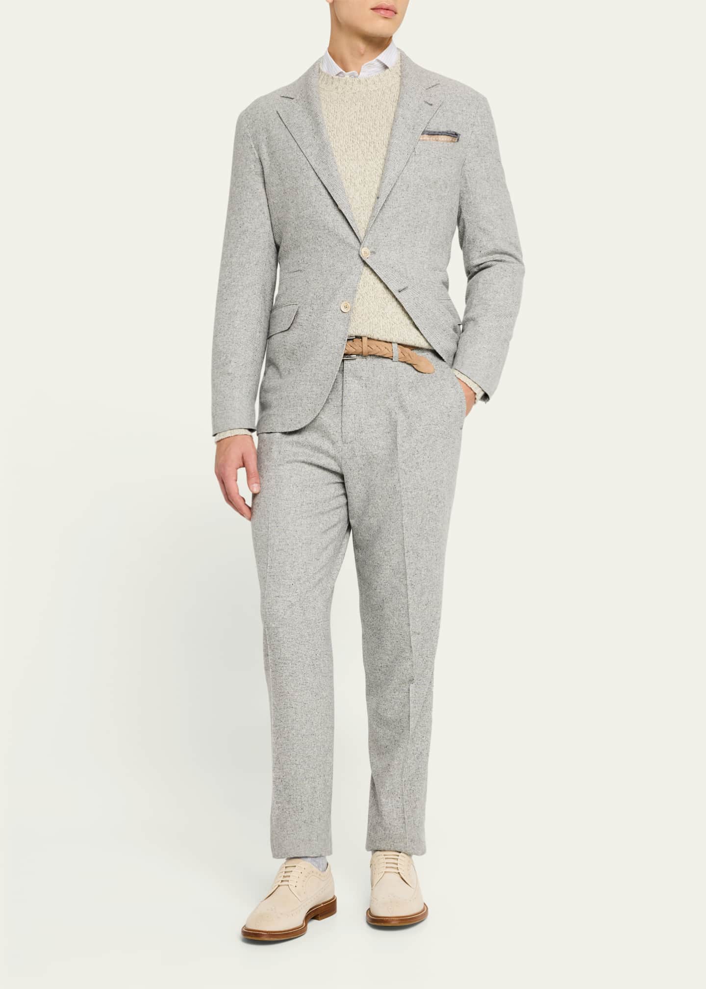 Brunello Cucinelli Men's Micro-Houndstooth Suit - Bergdorf