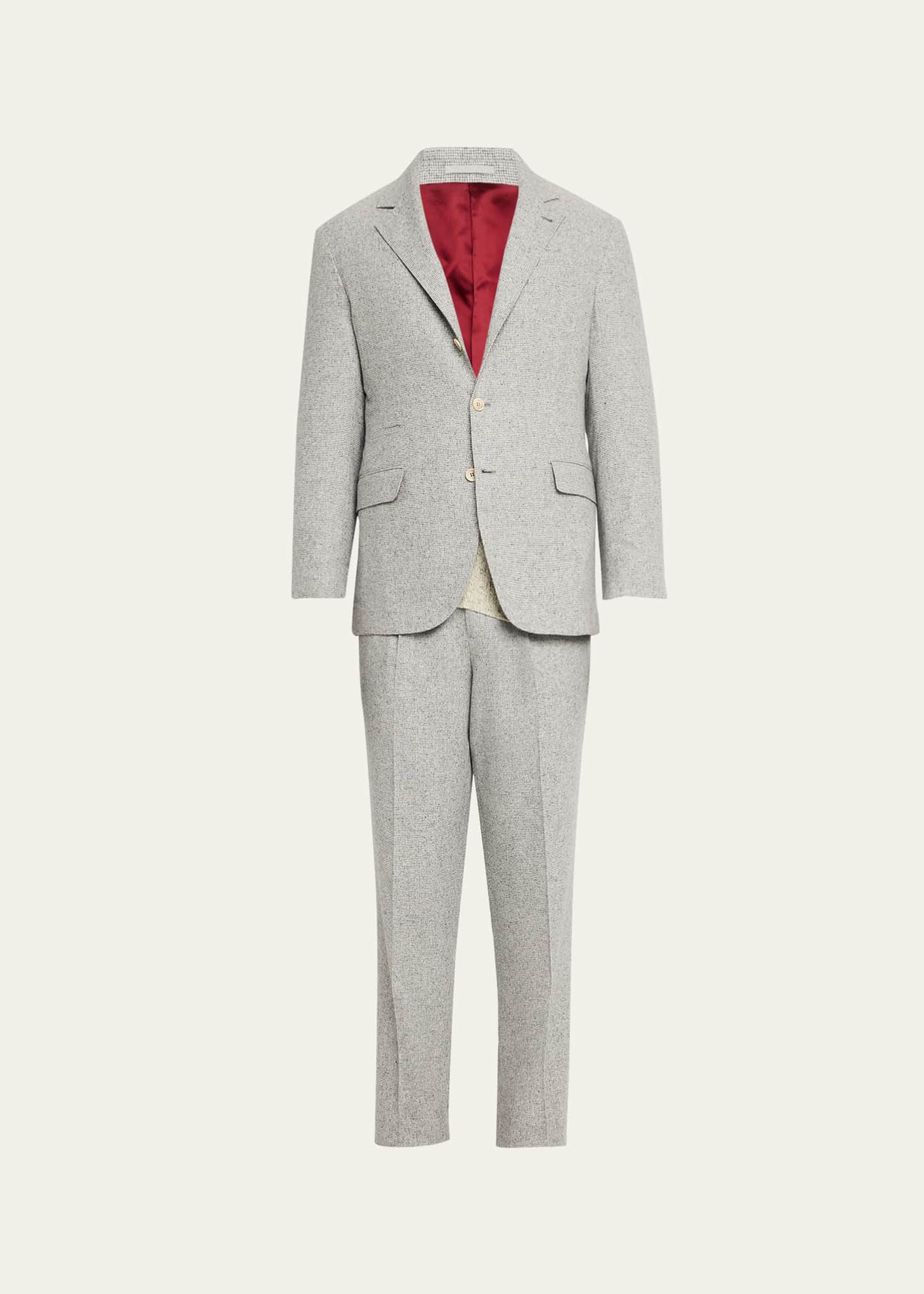 史上一番安い Cucinelli Brunello Men's Bergdorf - Suit Micro-Houndstooth トップス