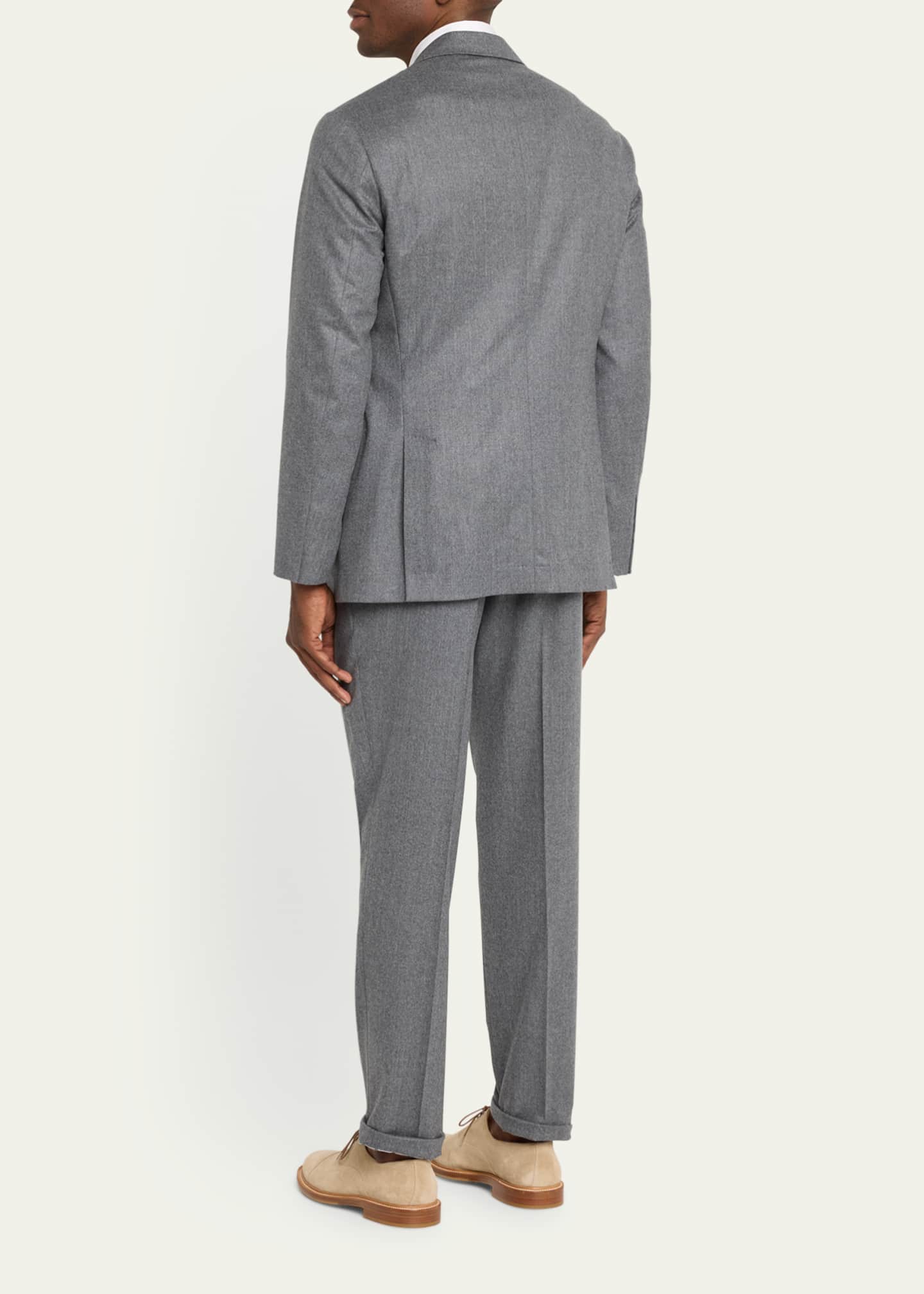 Brunello Cucinelli Men's Solid Wool Suit Image 3 of 5