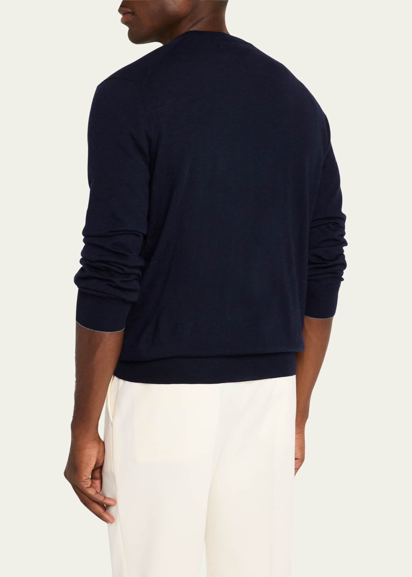 Brunello Cucinelli Men's Wool-Cashmere V-Neck Sweater - Bergdorf