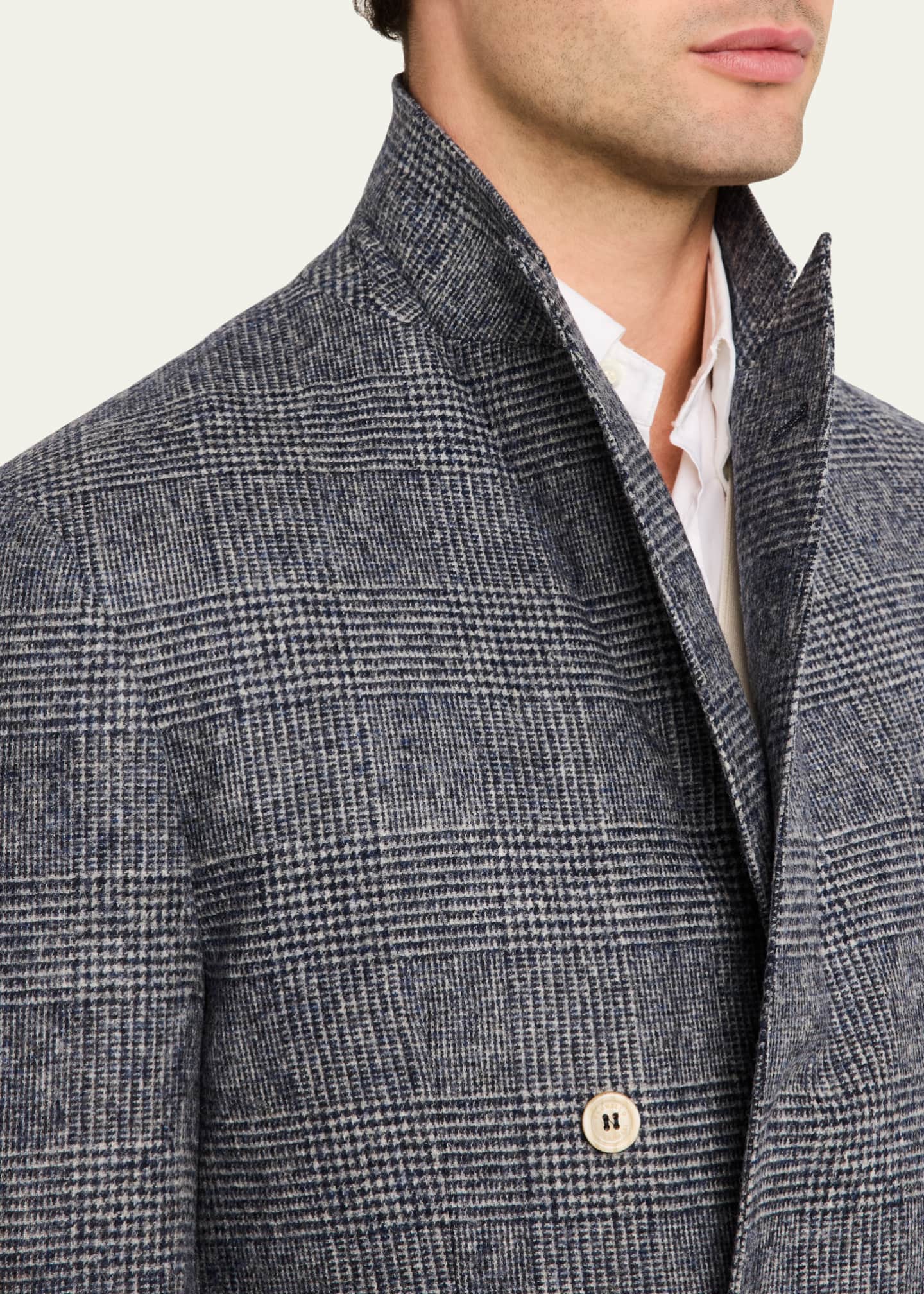 Brunello Cucinelli Men's Double-Breasted Plaid Suit Image 8 of 8