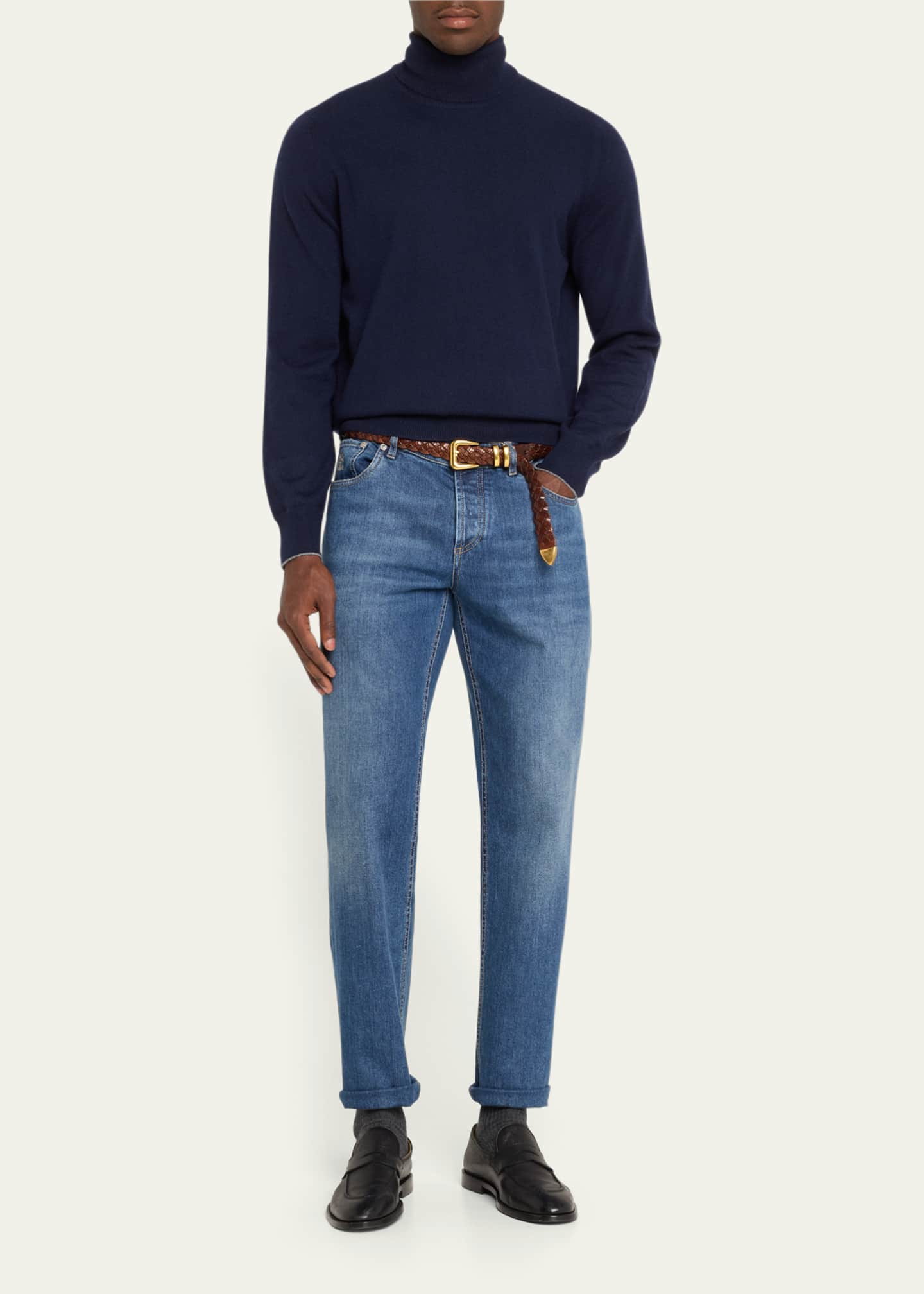 Brunello Cucinelli Men's Solid Cashmere Turtleneck