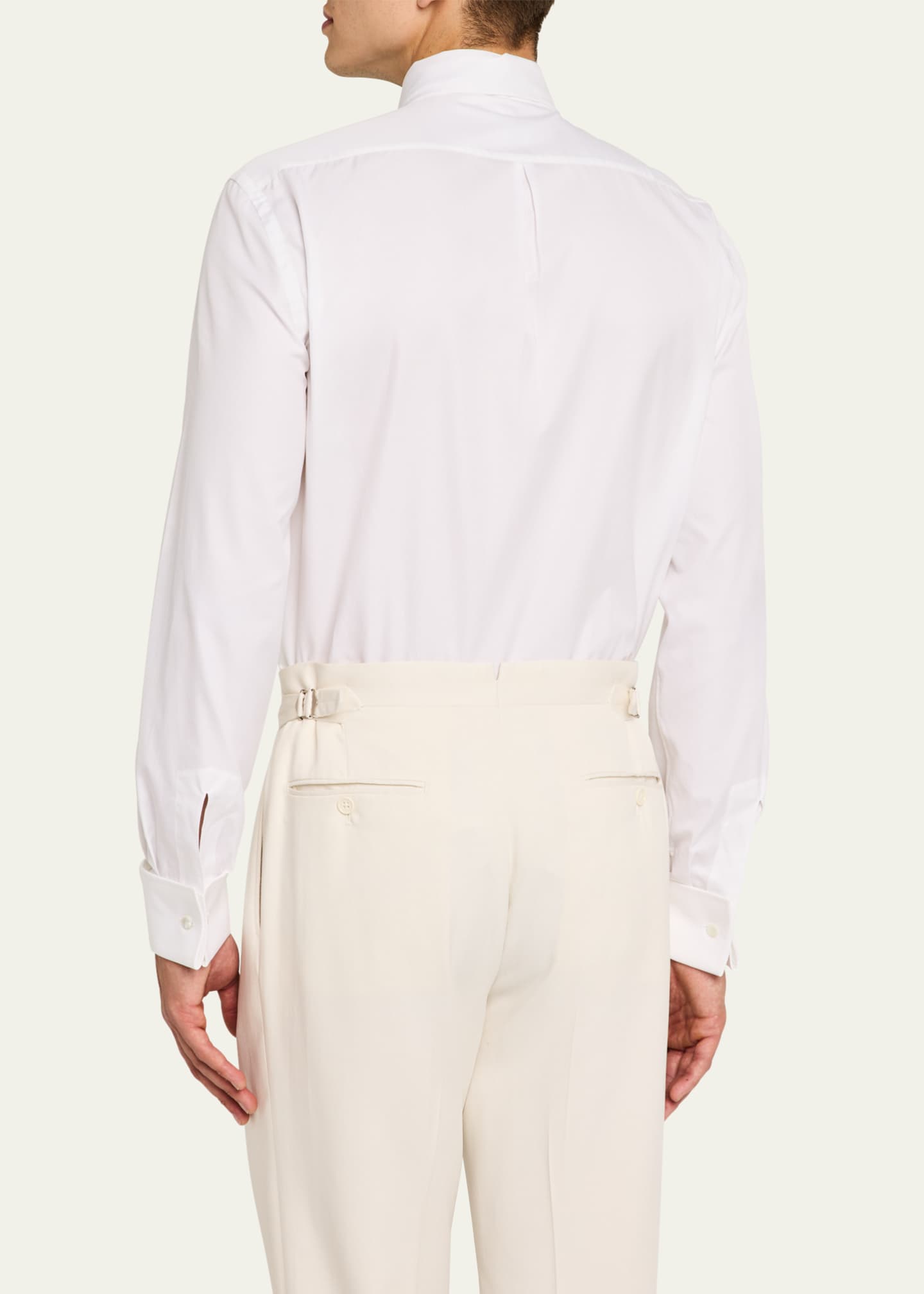 Brunello Cucinelli Men's Bibbed Tuxedo Shirt Image 3 of 5
