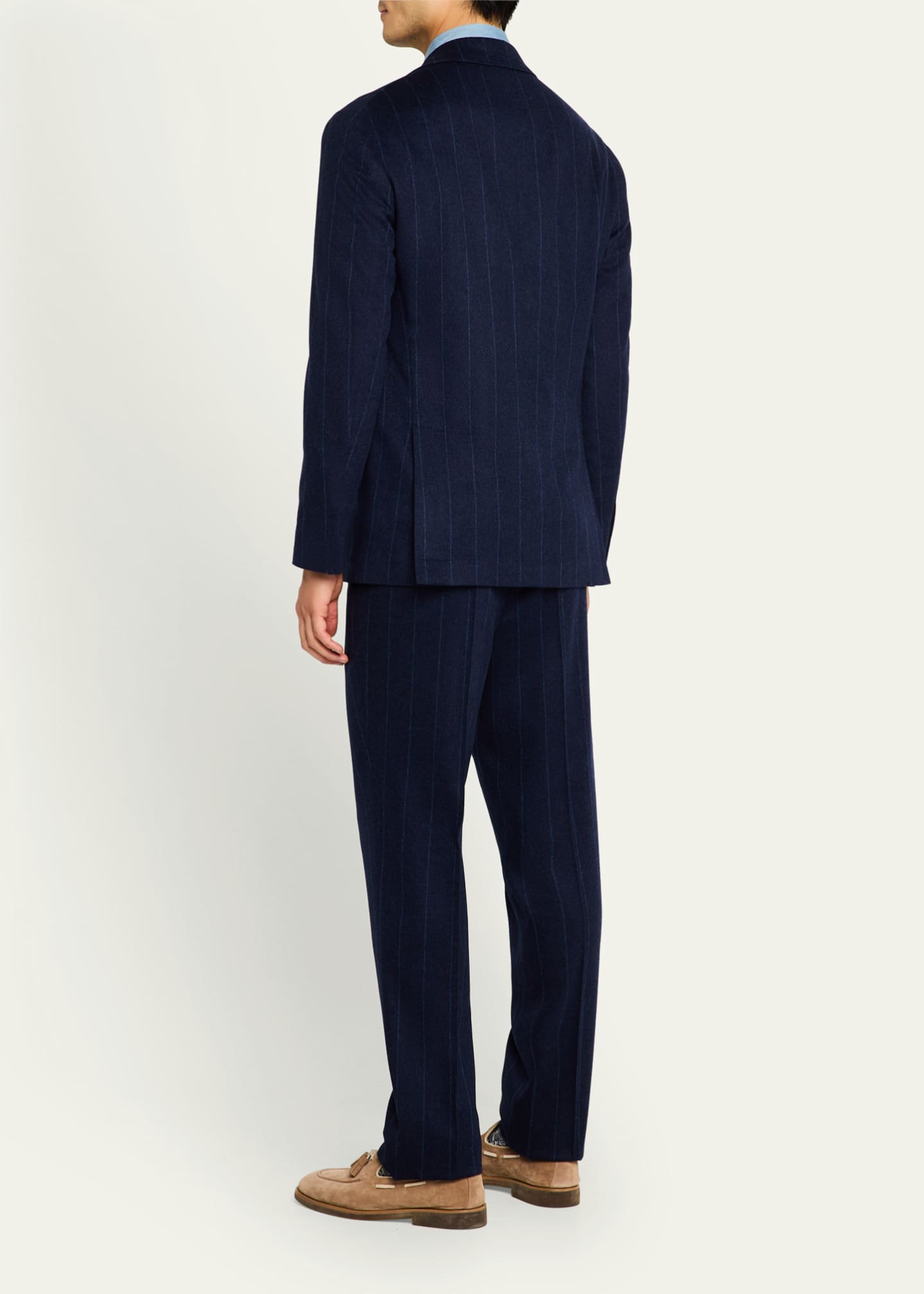 Brunello Cucinelli Men's Wool-Cashmere Pinstripe Suit Image 3 of 8