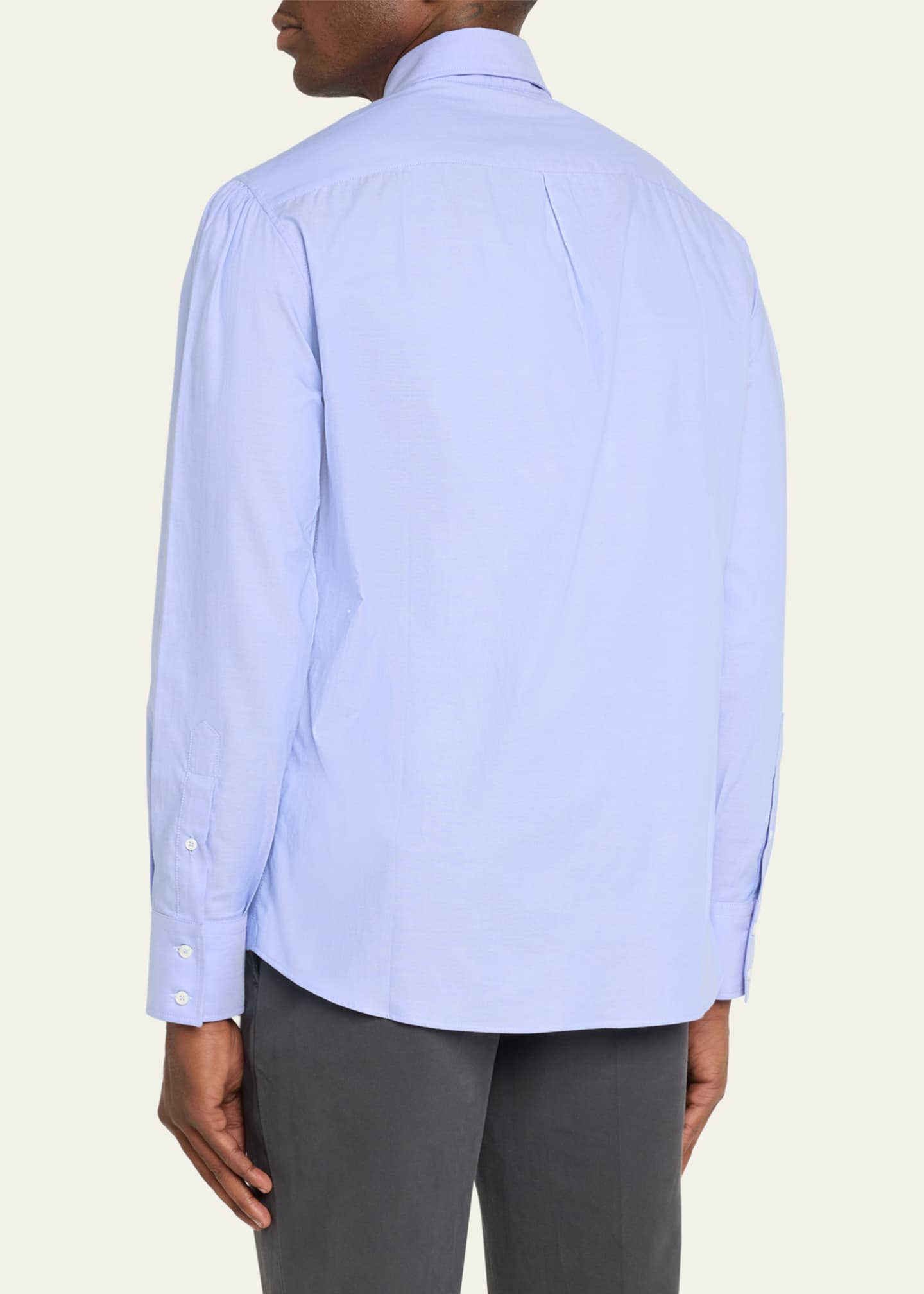 Brunello Cucinelli Men's Oxford Sport Shirt Image 3 of 5