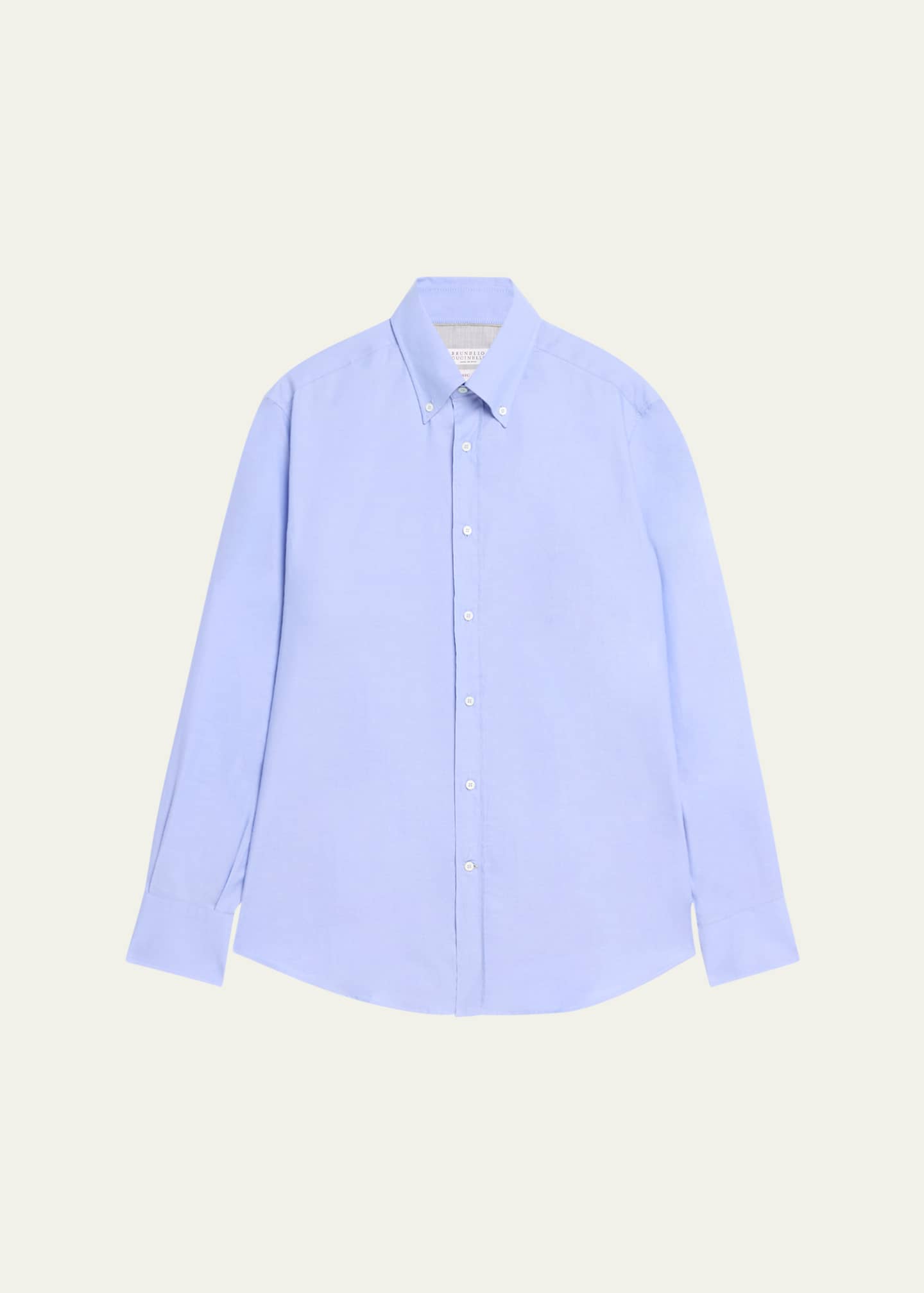 Brunello Cucinelli Men's Oxford Sport Shirt Image 1 of 5