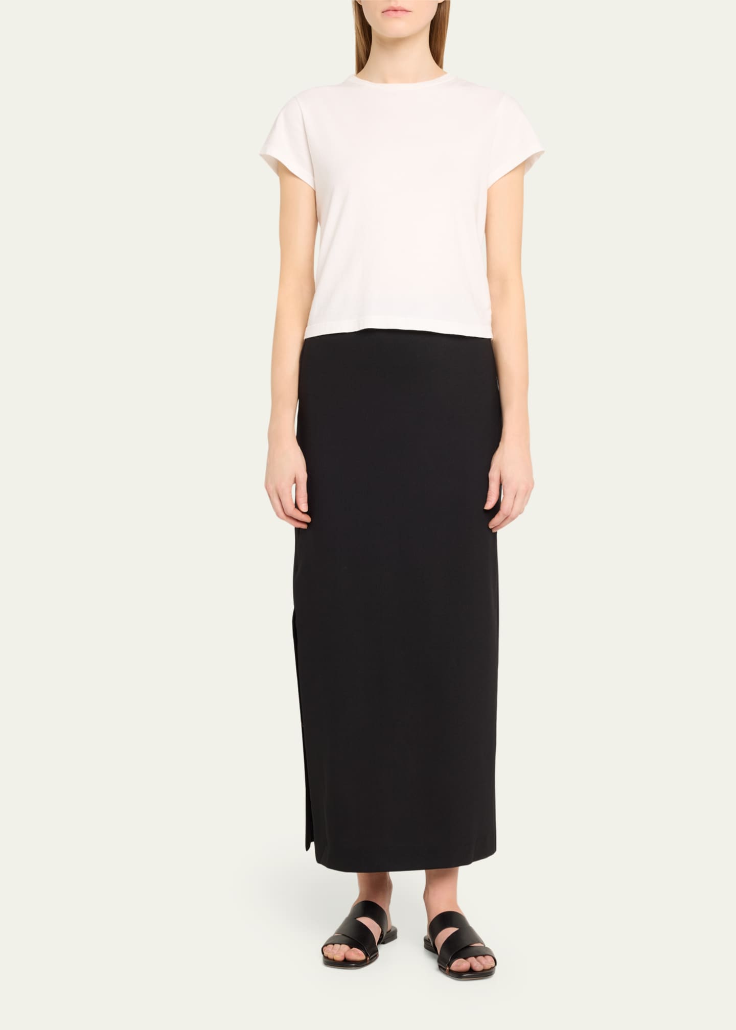 Matteau Crepe Column Midi Skirt Image 2 of 5