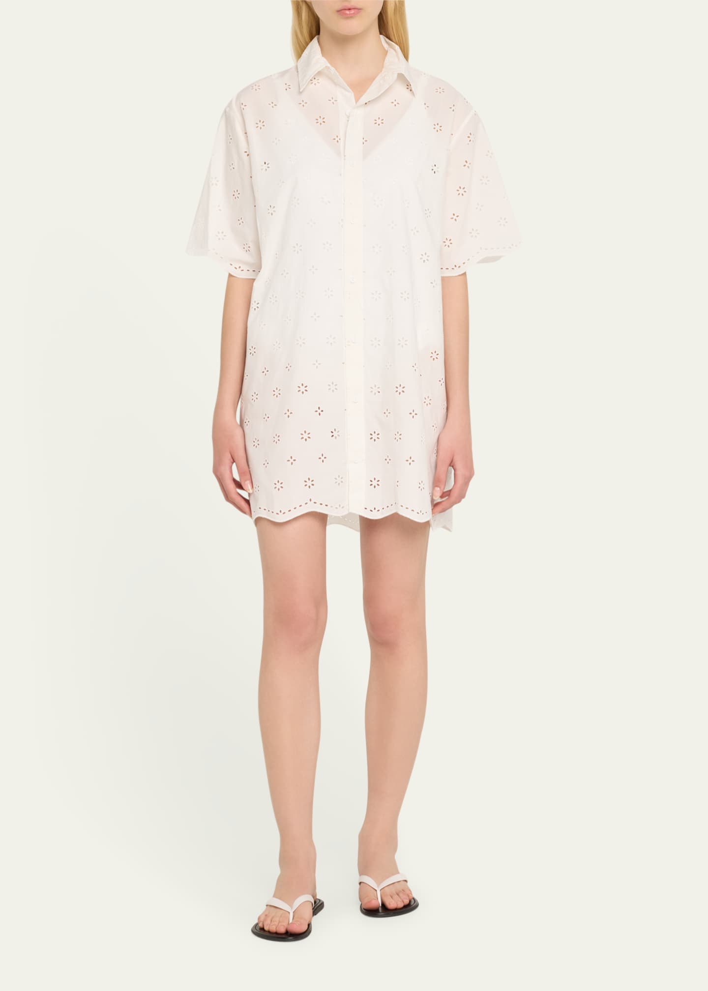 Matteau Broderie Mini Shirtdress Image 2 of 5