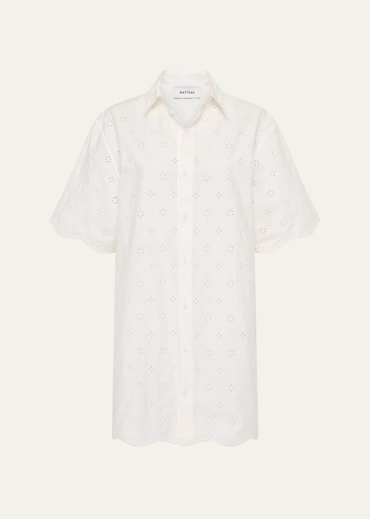 Matteau Broderie Mini Shirtdress Image 1 of 5
