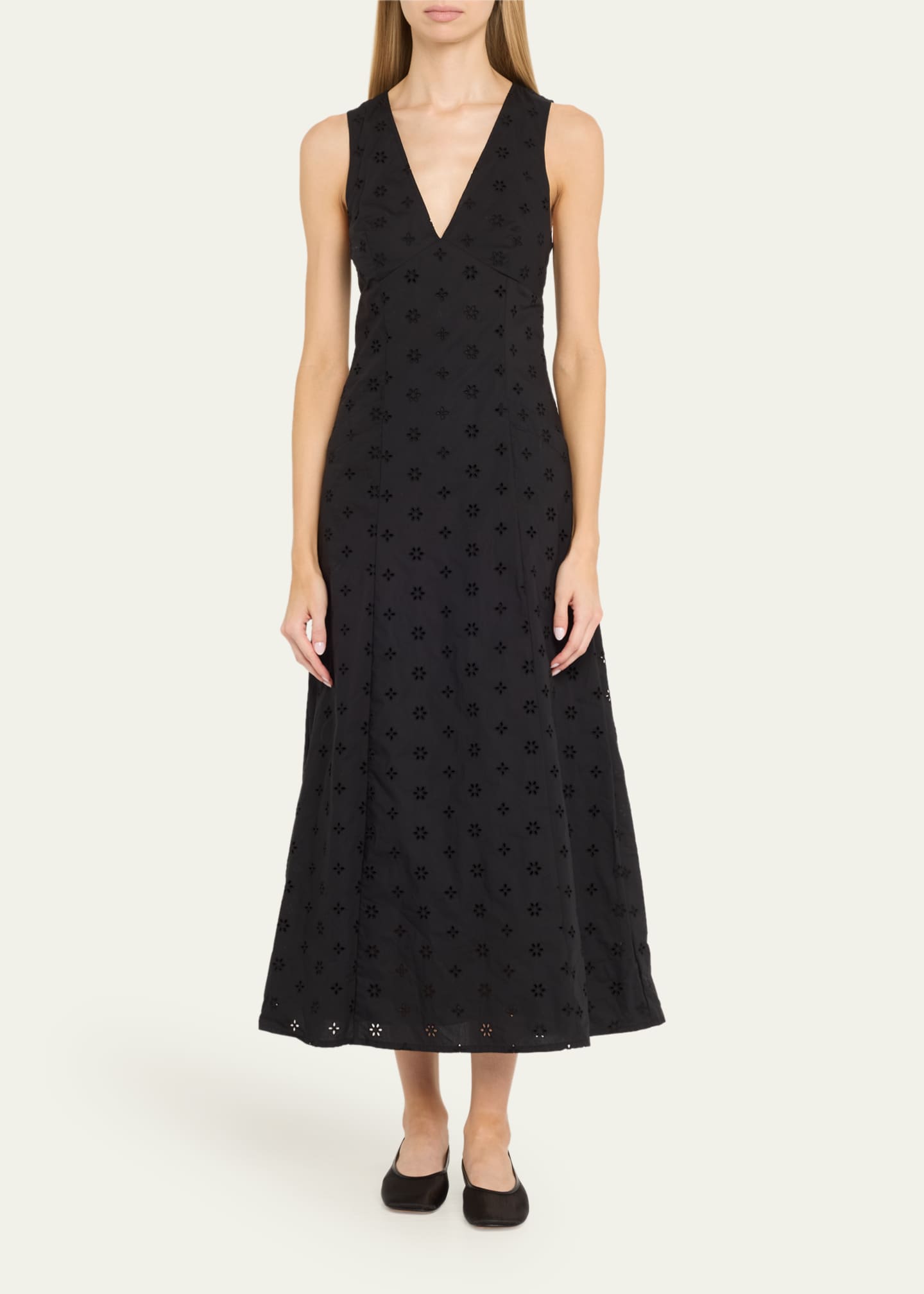 Matteau Broderie Plunge Maxi Dress Image 2 of 5