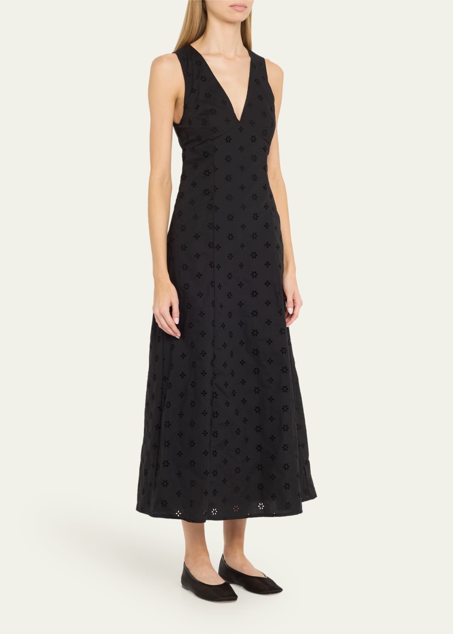 Matteau Broderie Plunge Maxi Dress Image 4 of 5