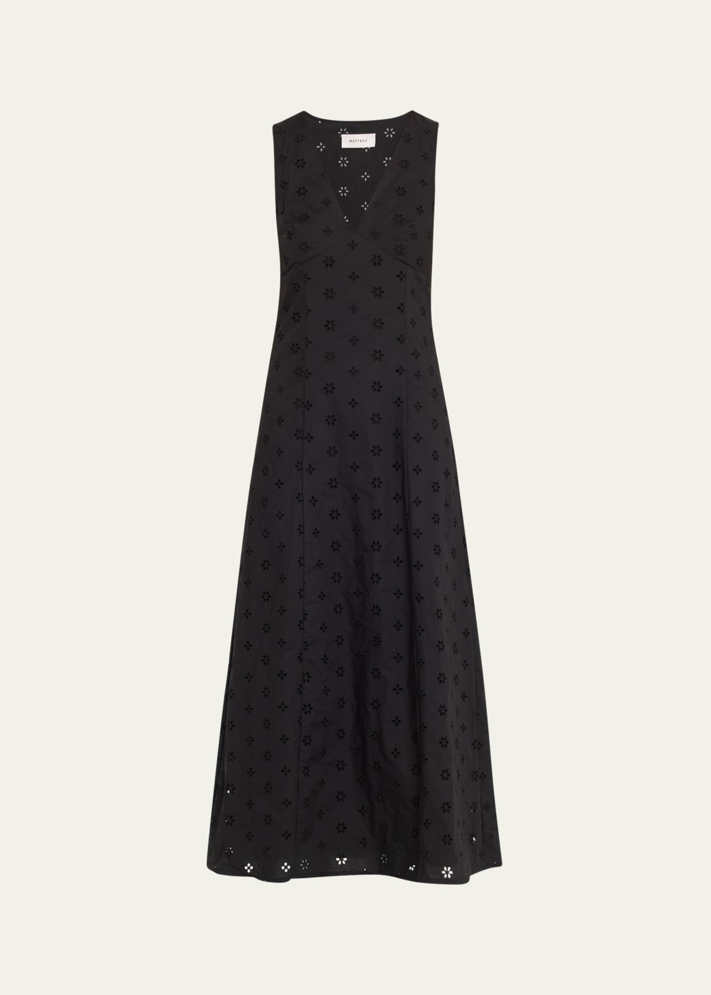Matteau Broderie Plunge Maxi Dress Image 1 of 5