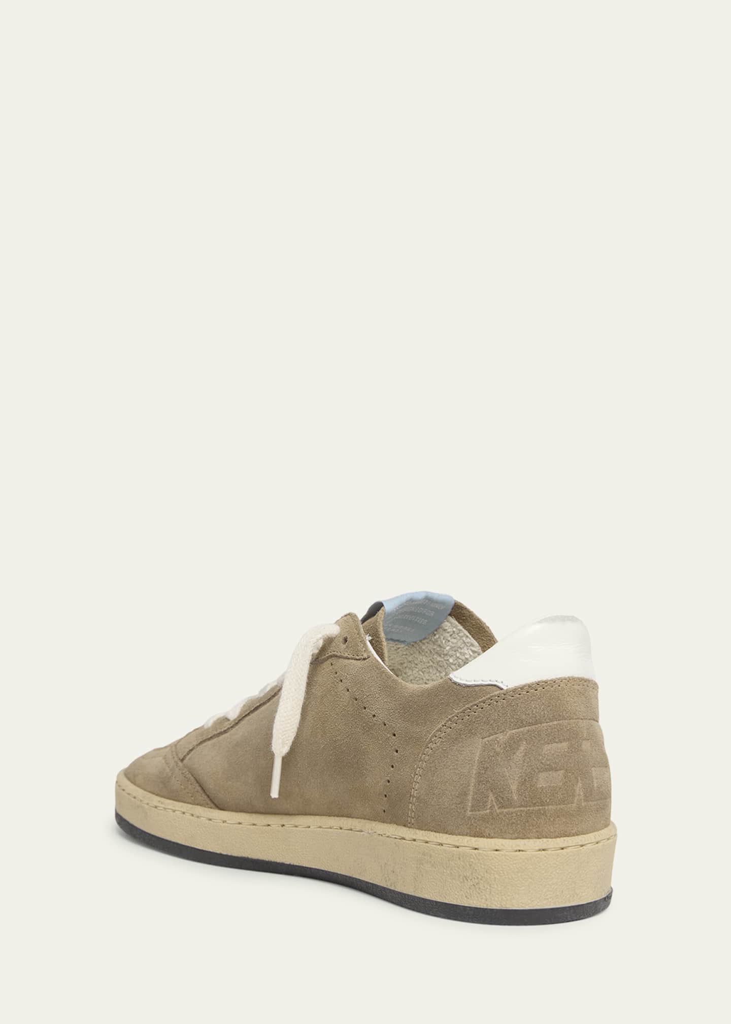 Golden Goose Ballstar Mixed Leather Low-Top Sneakers Image 4 of 5