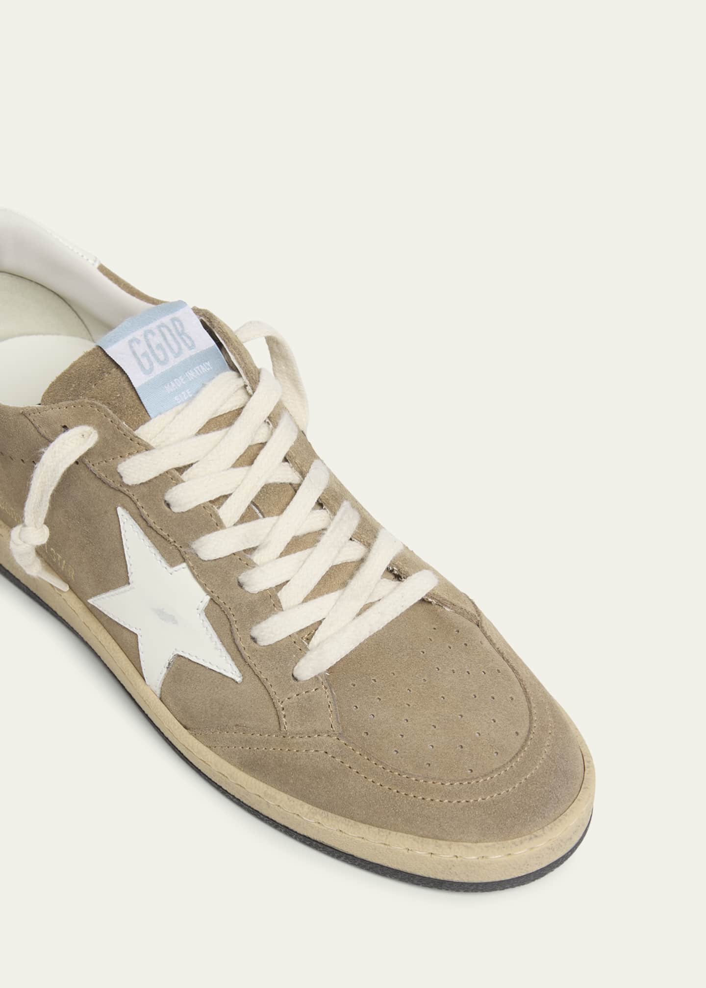 Golden Goose Ballstar Mixed Leather Low-Top Sneakers Image 5 of 5